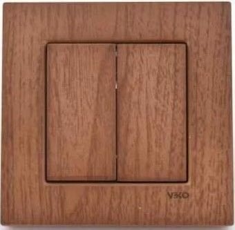 Artline Novella Ceviz İkili Anahtar Komütatör Çerçeveli