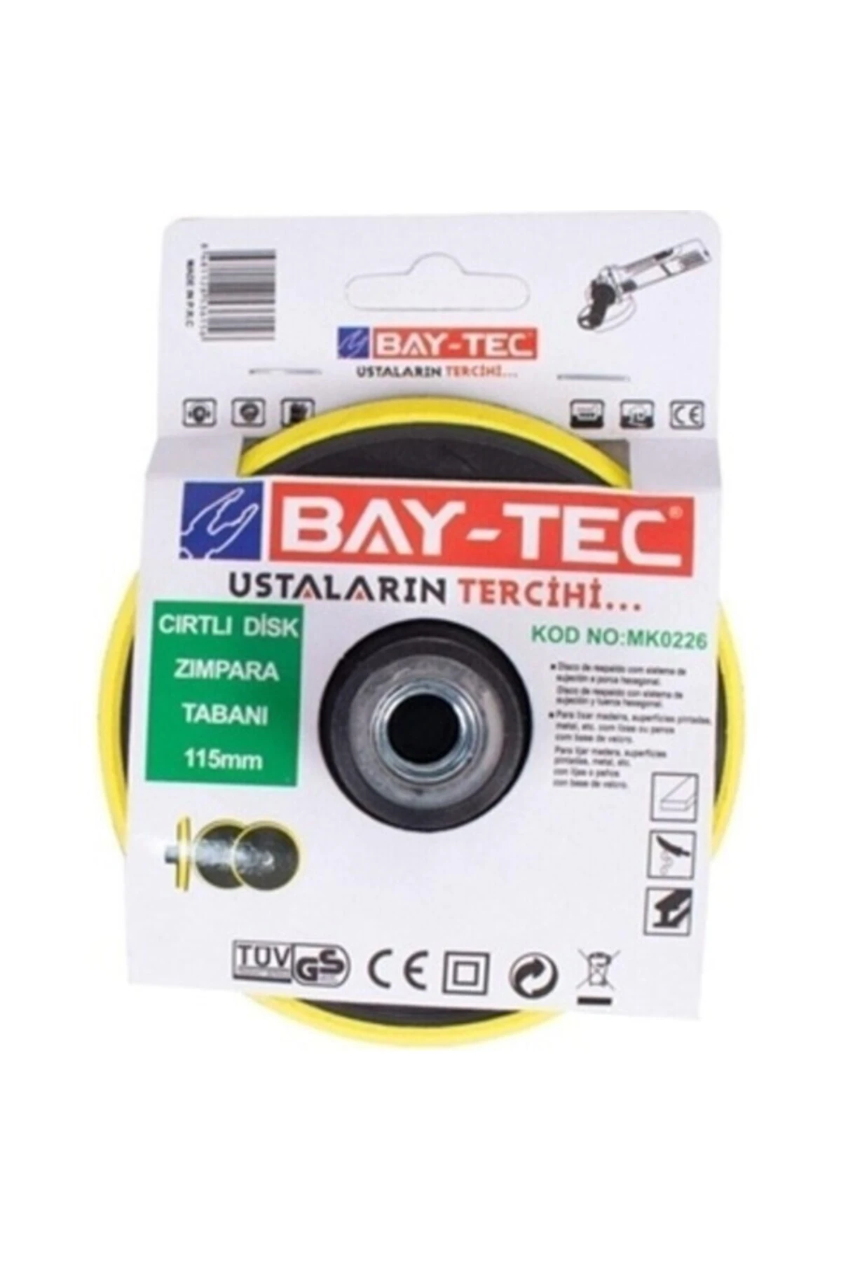Tabanı Cırtlı Disk Zımpara 115mm Mk0226