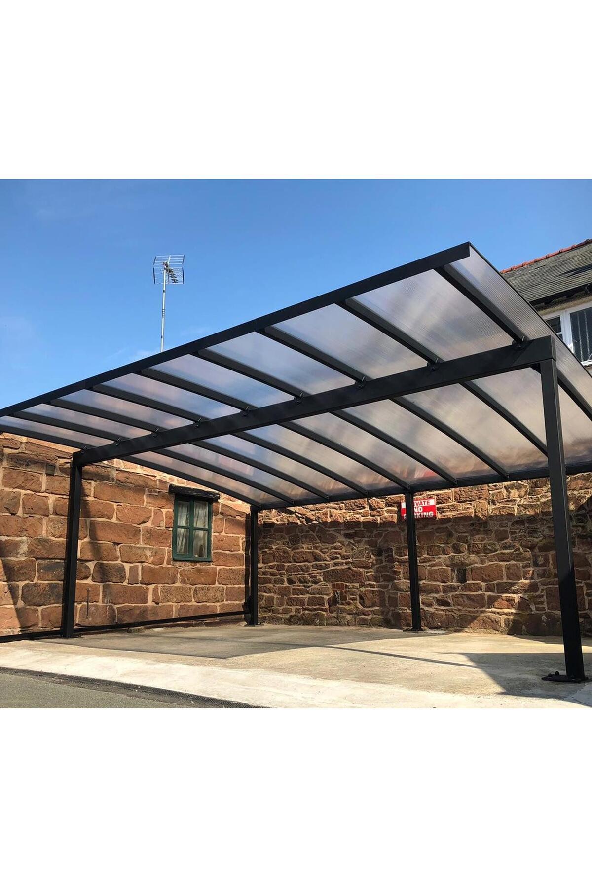 8mm Şeffaf Polikarbon Levha Sera Pergole Sundurma Çatı Kaplama 150x150cm