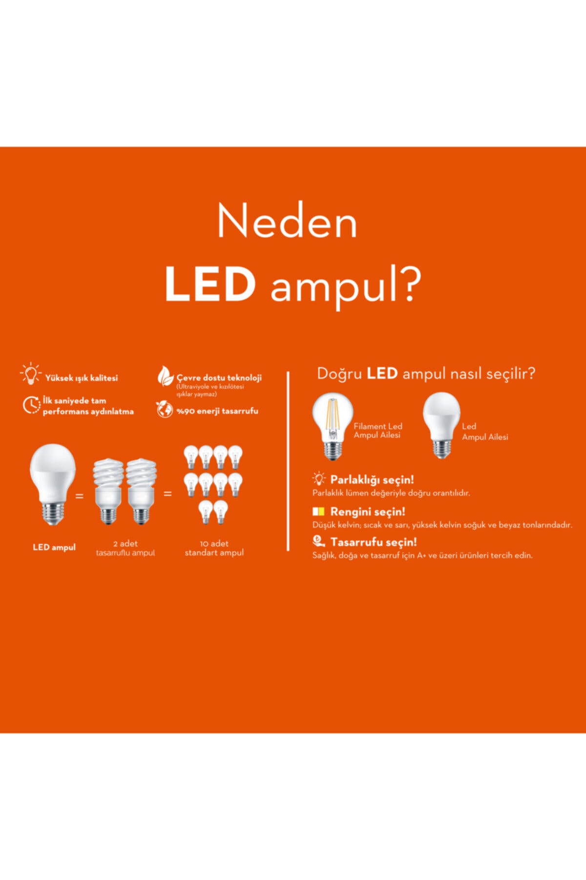 A60 6W Bal E27 Ampul - 2500K Gün Işığı