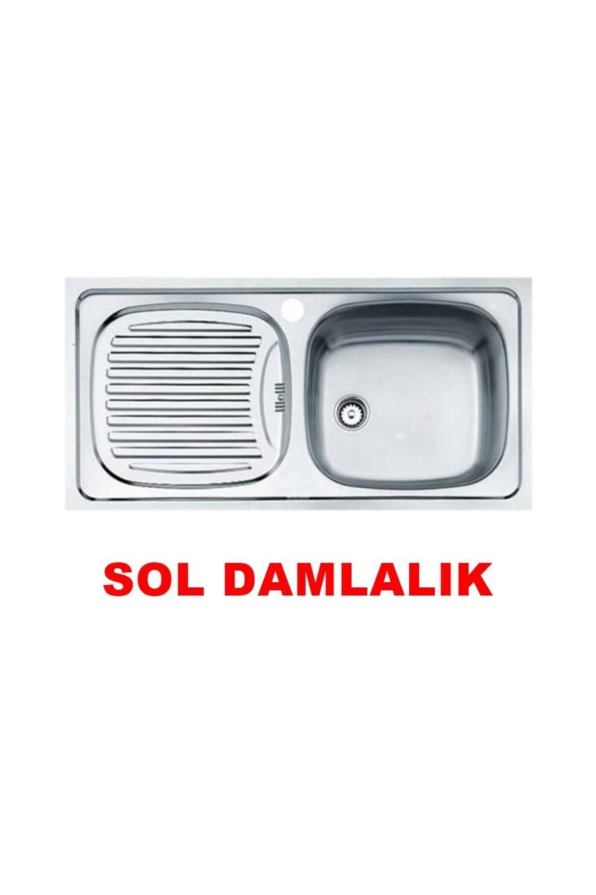 Ebm 45 Sol Damlalıklı Paslanmaz Çelik Evye