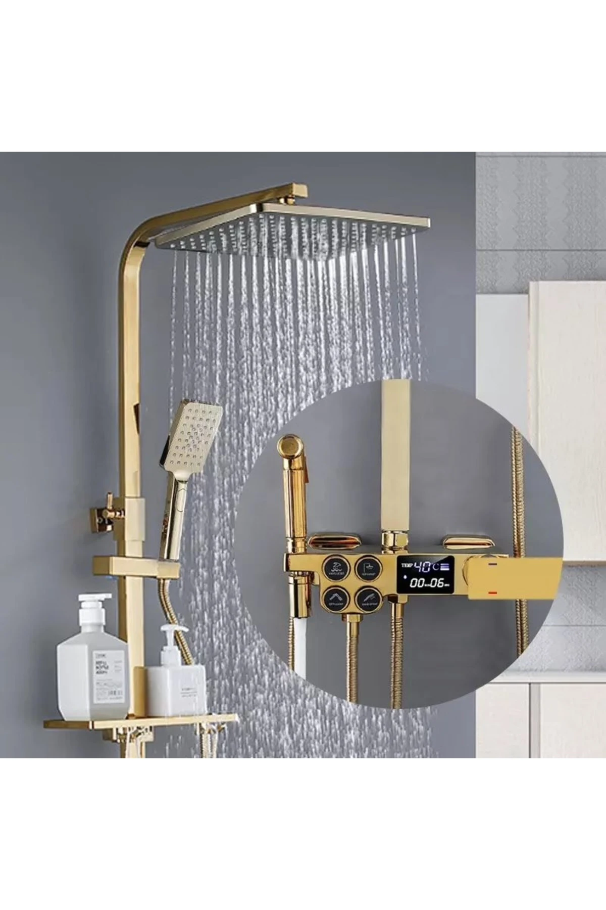 Akıllı LED Ekranlı Termostatik Duş Sistemi Premium Tasarım