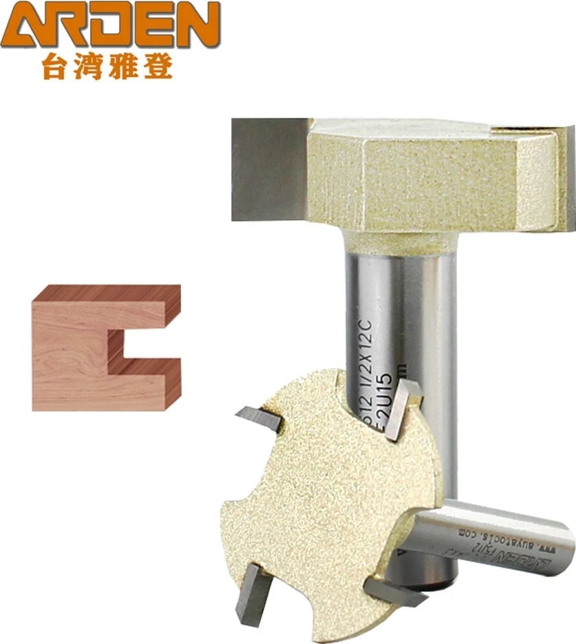 6.35X6 Arden T Tipi Planya Kesici 4 Diş 2 Diş Ağaç Işleme Freze Kesicisi Karbür 2-12MM Yan Yuvası Yönlendirici Bit Parke Mdf Için (Yurt Dışından)