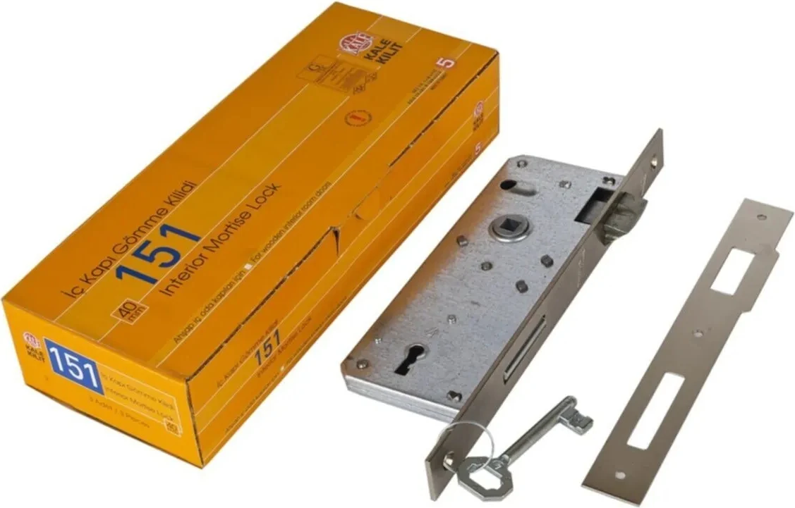 151 Iç Kapı Gömme Oda Kilidi 40 mm Nikel