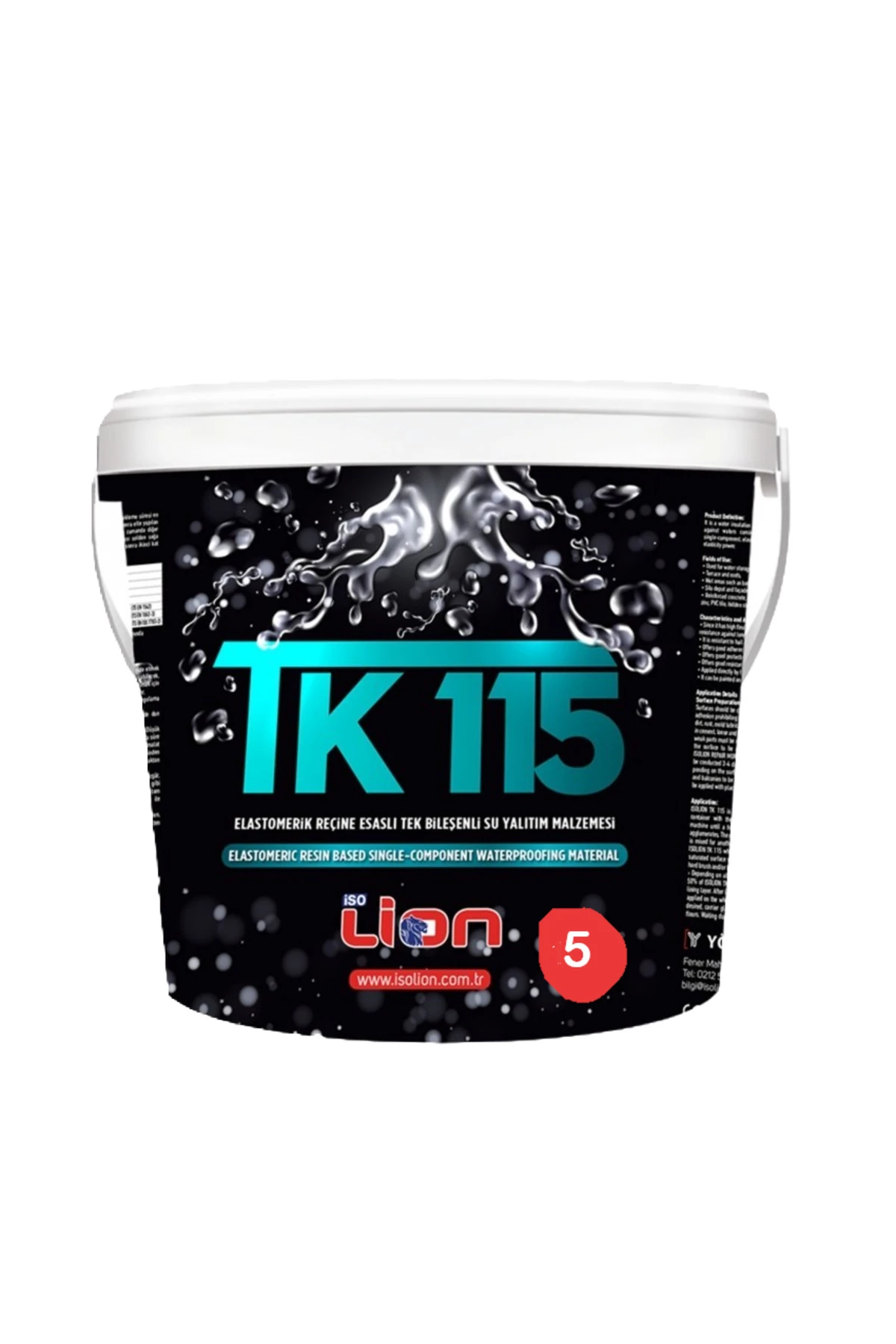 İsolion TK115 Reçine Esaslı Tek Bileşenli Su yalıtım Malzemesi (5-Kilogram)