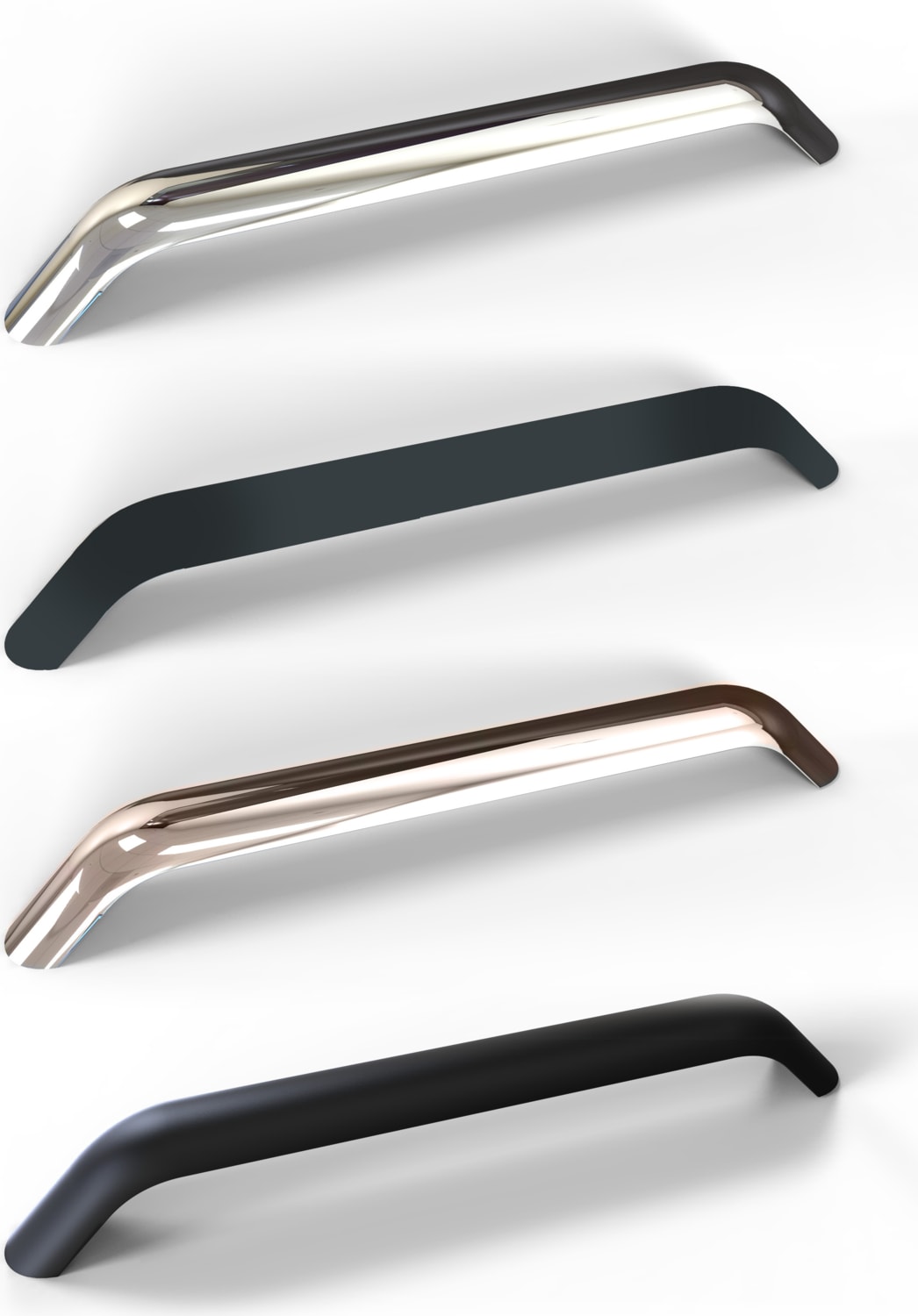 Eko Kumru Alüminyum Metal Lüks Modern Mobilya Çekmece Mutfak Dolabı Kulpu Krom 160mm