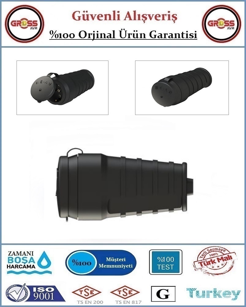 Kauçuk Monofaze 1X16 Amper - 220 Volt Topraklı Dişi Fiş