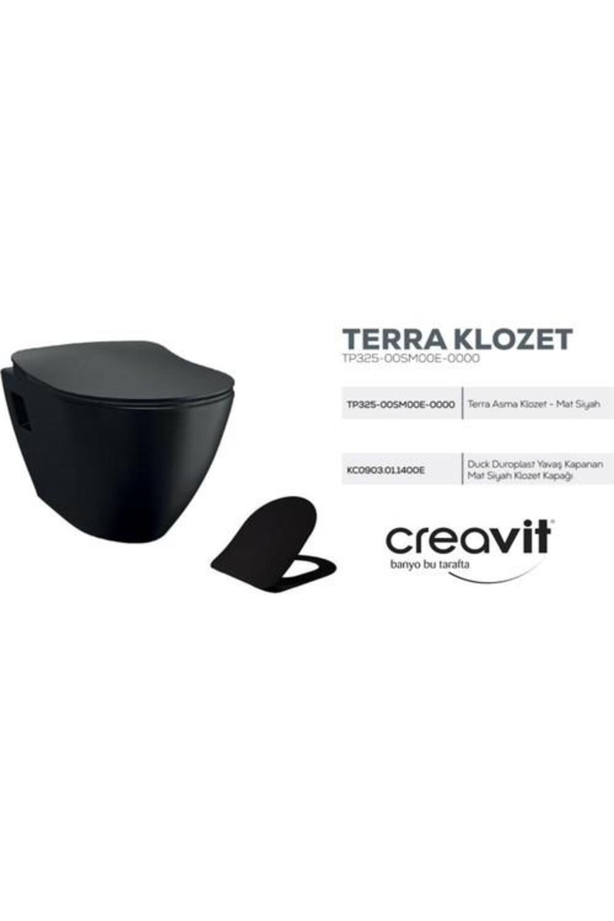 Tp325 Terra Asma Klozet Mat Siyah