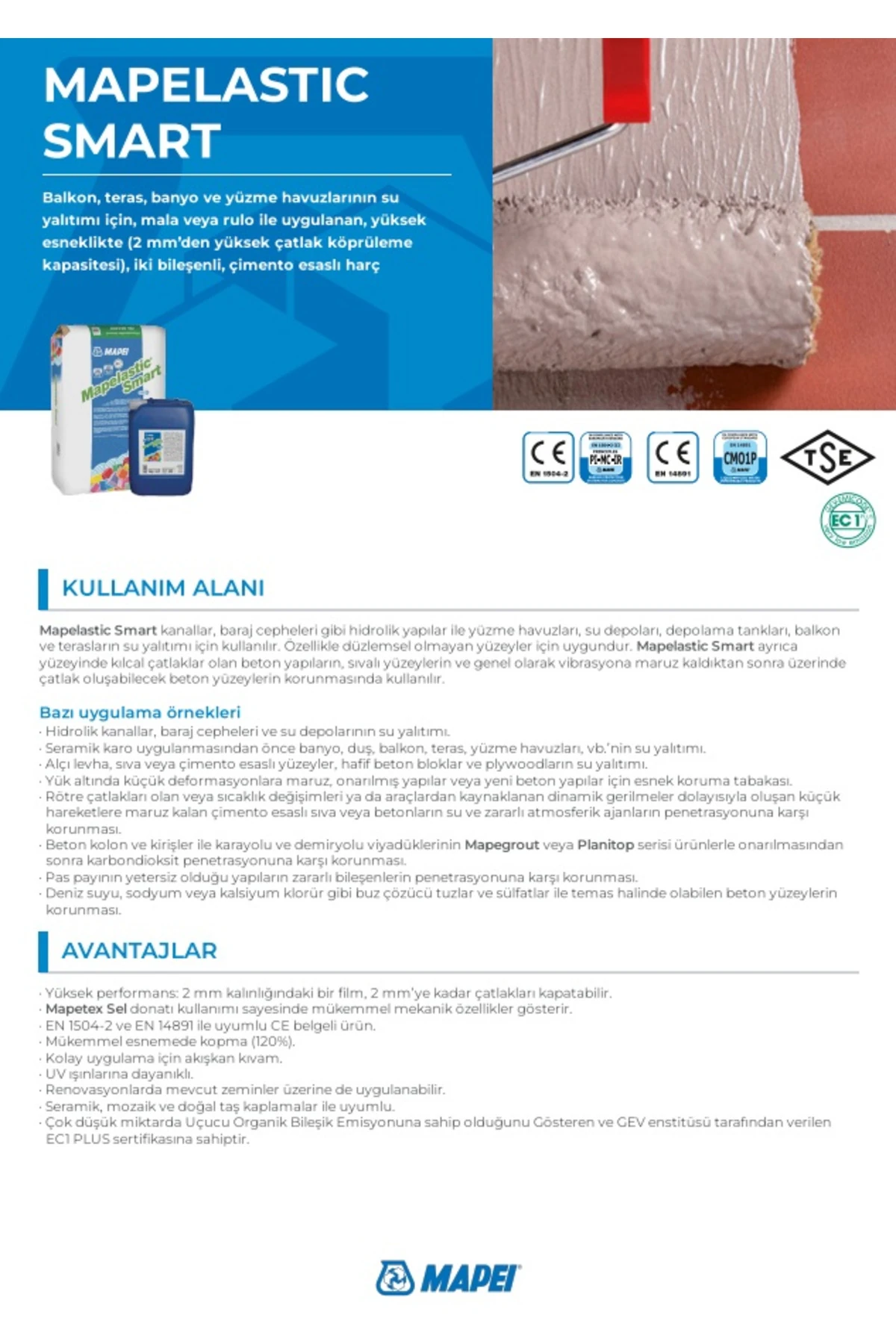 Mapelastic Smart Gri İki Bileşenli Su Yalıtım Malzemesi