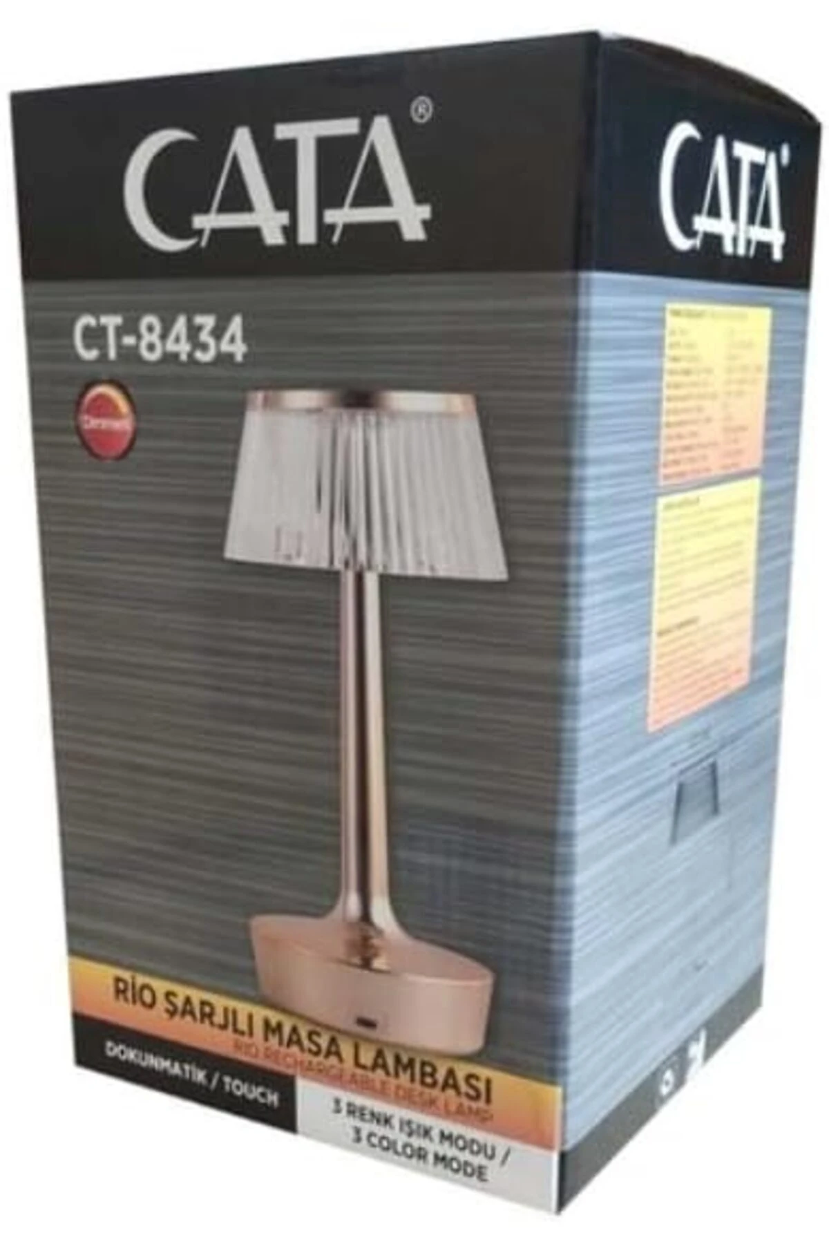 Rio Şarjlı Masa Lambası CT-8434 Tek Anahtarla 3 Renk 1096638