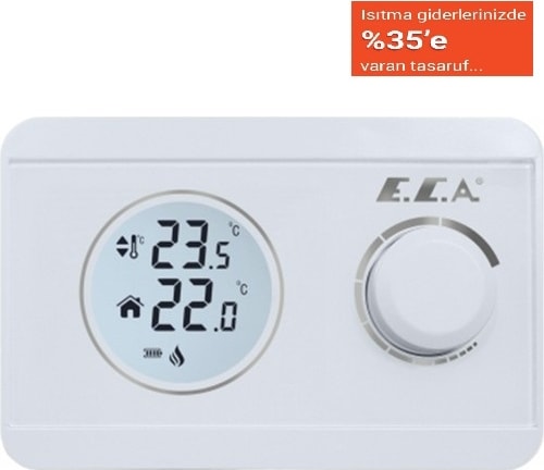 . Poly 100W Kablosuz Oda Termostatı – Uzaktan Ölçüm, Büyük LCD Ekran, On-Off Kontrol ve Alarm Özelliği
