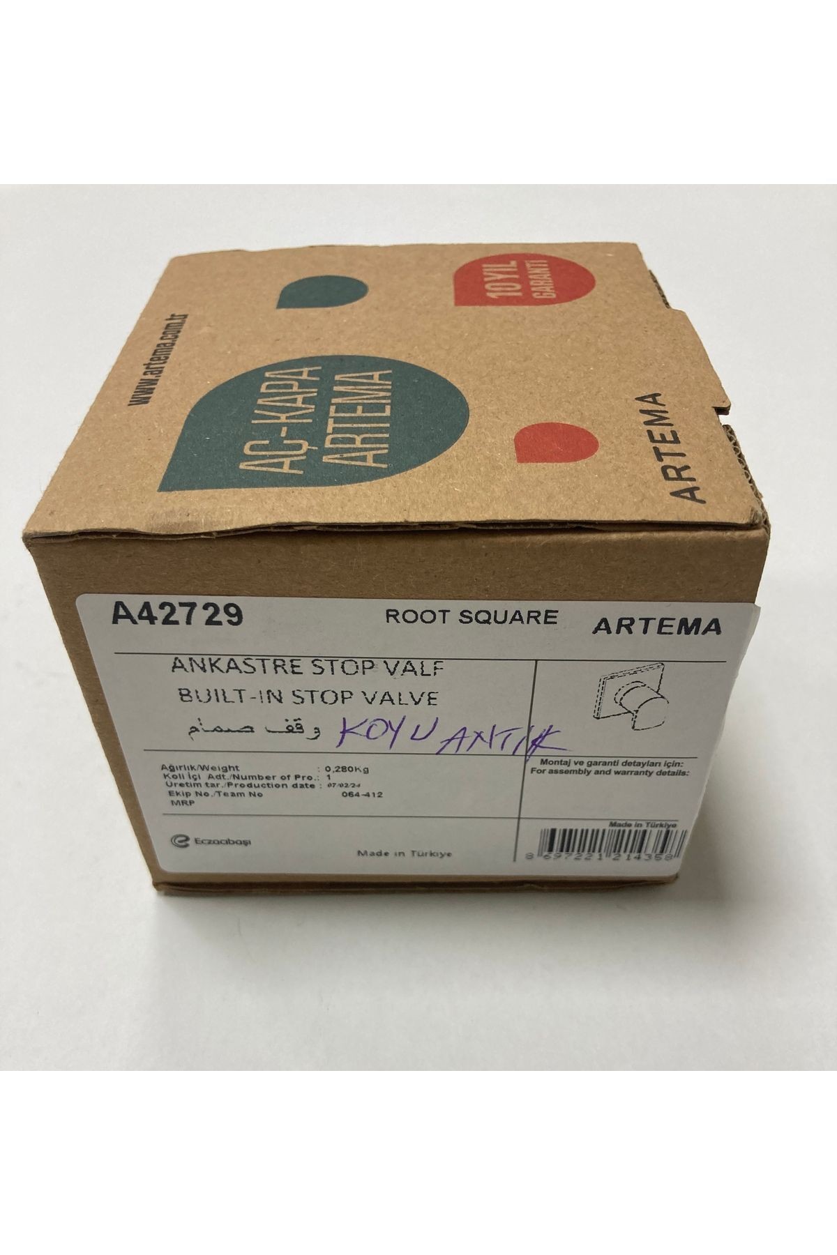 Loop R 7400680 Koyu Antik Kumanda Paneli & Ankastre Stop Valf
