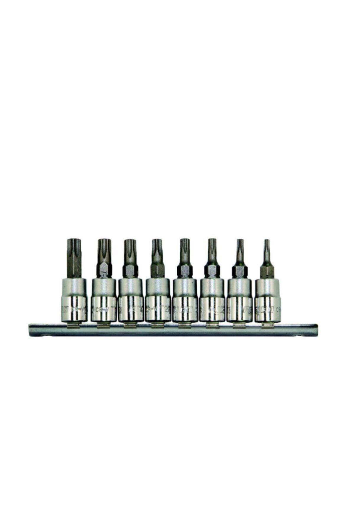 Rc7024 Delikli Torx Uç Seti Takımı 1/4" Lokmalı 8 Pcs