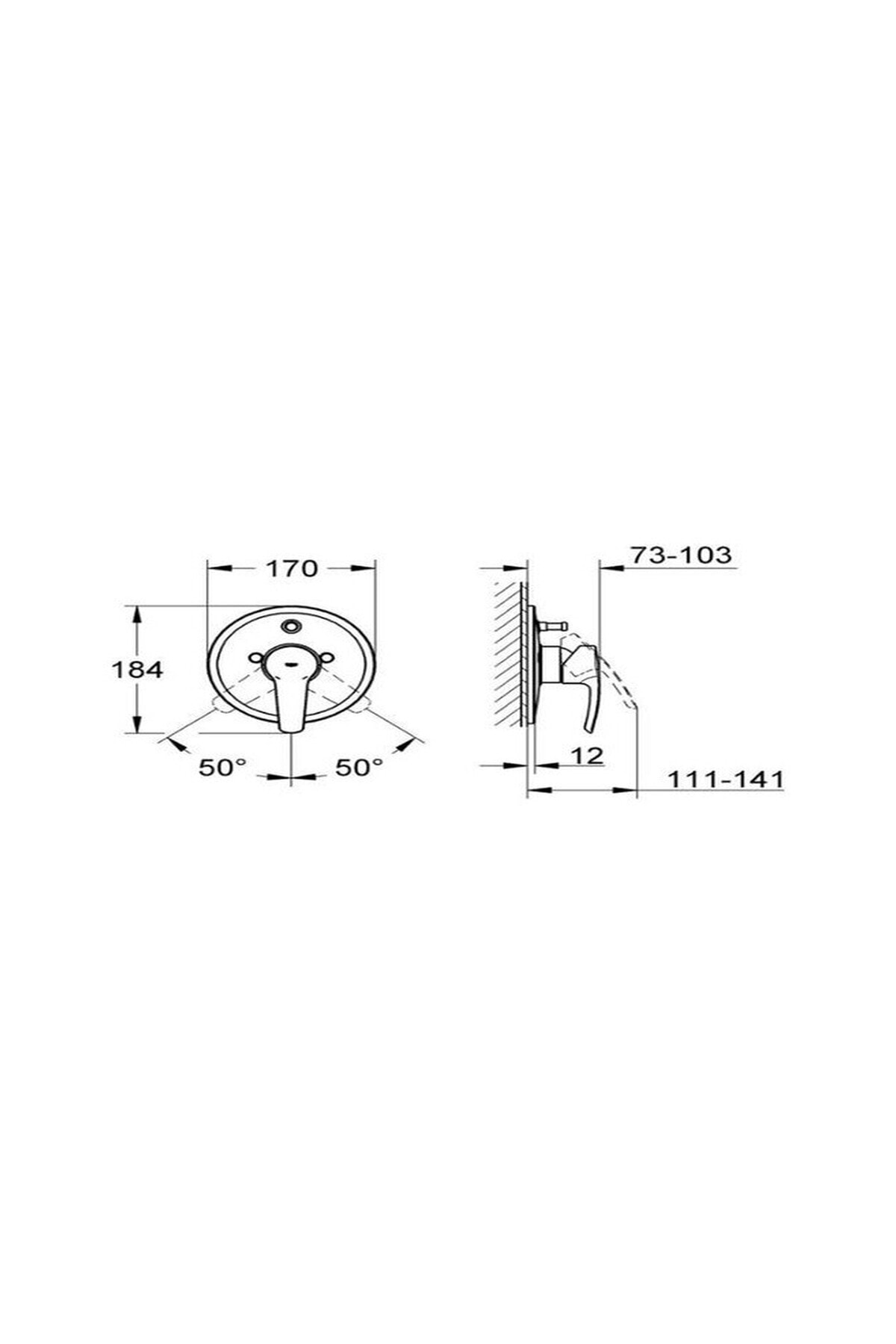 Eurostyle Tek Kollu Banyo Bataryası - 19506001