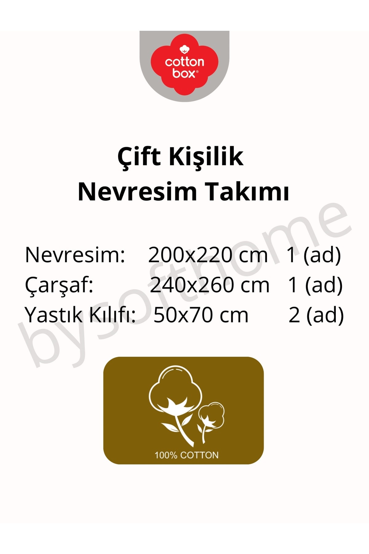 Nedra Bej Toprak Ranforce Çift Kişilik Nevresim Takımı %100 Pamuk