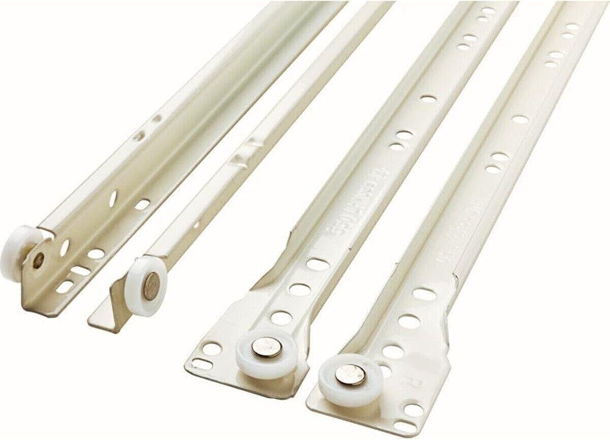 Standart Çekmece Kızağı Dolap Çekmece Rayı Beyaz 45CM 1 Takım (Y-ÇK-45PS)