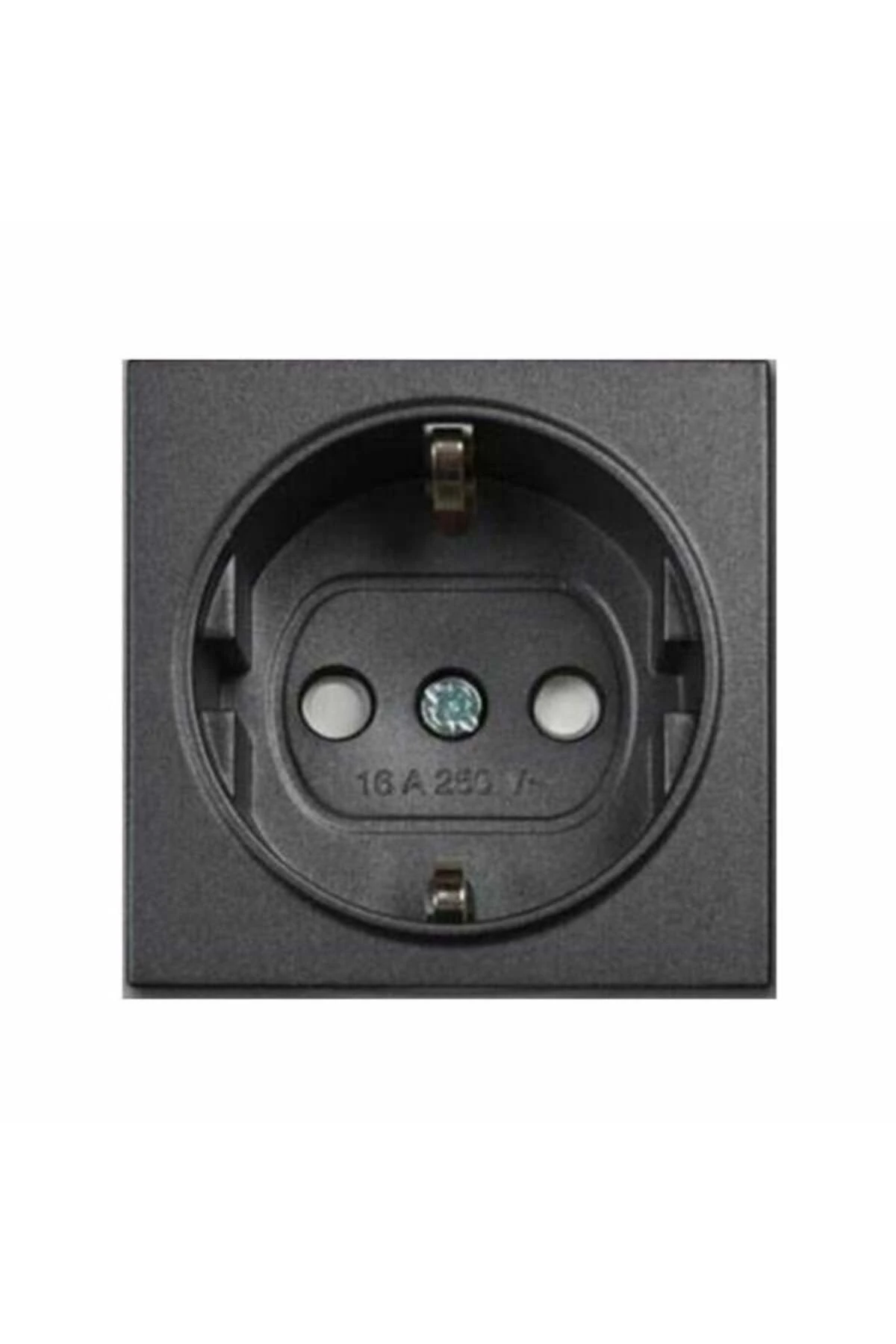 Novella Siyah Çocuk Korumalı Topraklı Priz Kapak