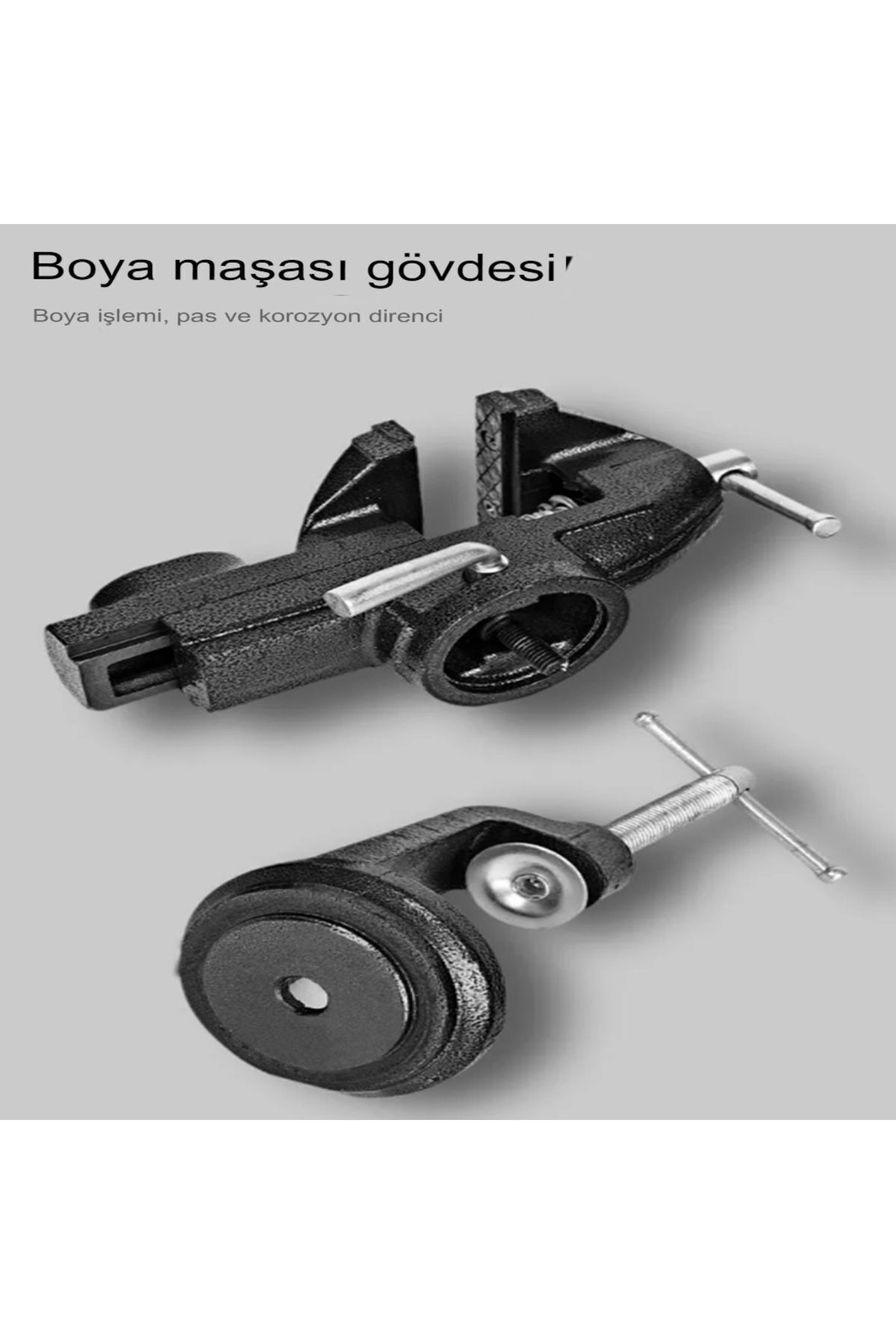 60Mm Dövme Çelik 360 Derece Döerli Sabit Masa Tezgah Mengenesi 5 Yıl Garanti Alaşımlı Dövme Çelik
