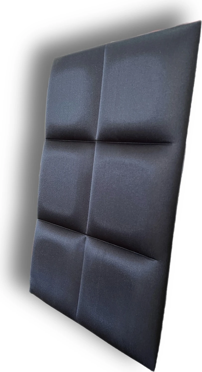 Akustik 3D Dolgulu Parlak Yüzeyli Siyah Panel 50X33CM Kalınlık 30MM