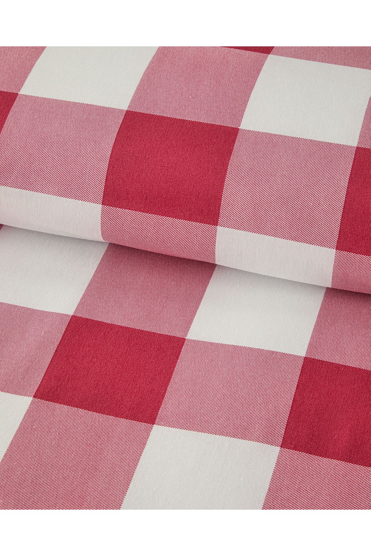 Gingham Çift Kişilik Nevresim Seti Pembe