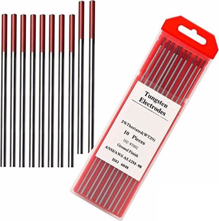 WT20 Kırmızı Toryumlu Tungsten Elektrod 175 x 2,4 mm