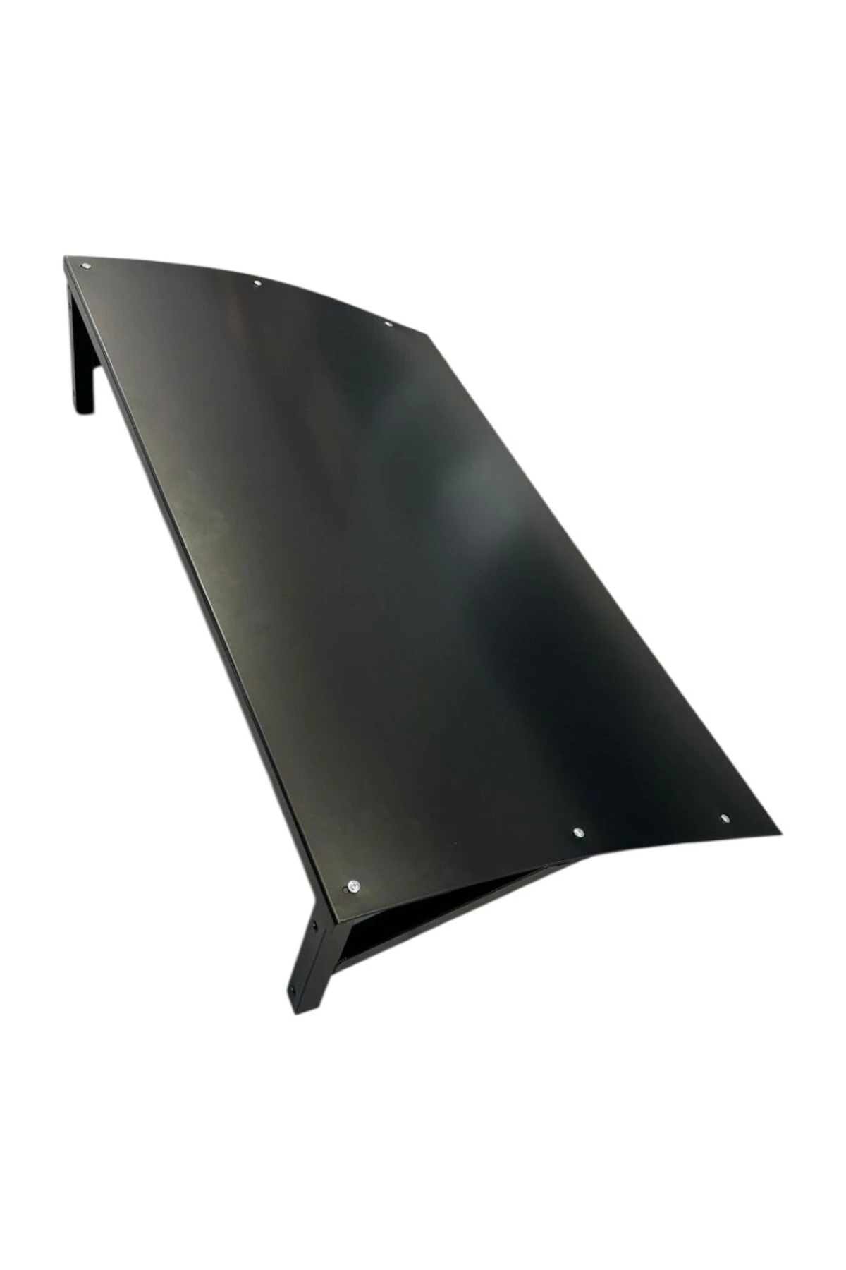 Metal Kapı Pencere Üstü Pratik Sundurma 115 cm x 60 cm x 25 cm Siyah Renk