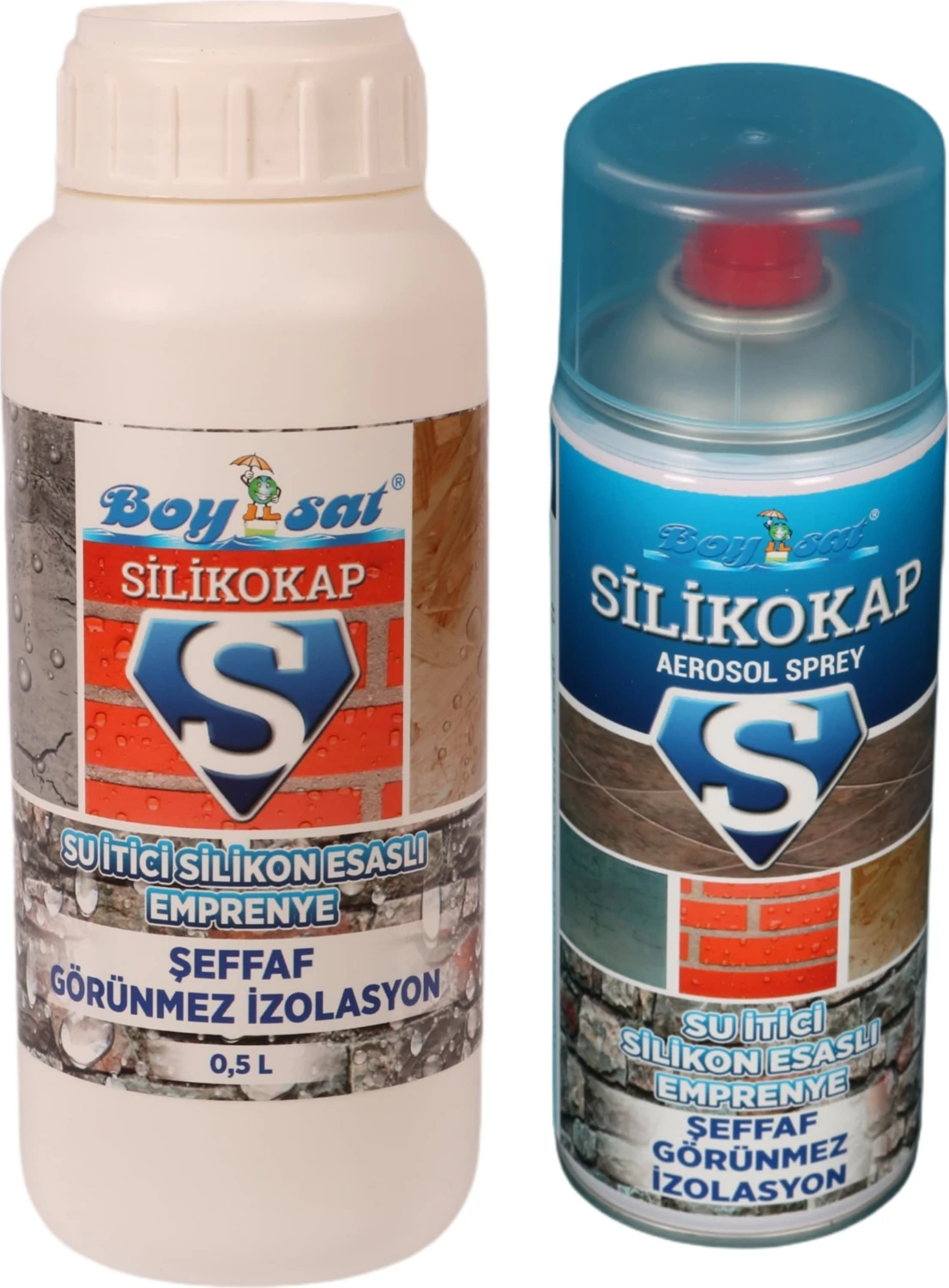 Evimin Dostu Fırsat Paketi Silikokap Şeffaf Izolasyon 500 ml + Silikokap Izolasyon Spreyi 400 ml