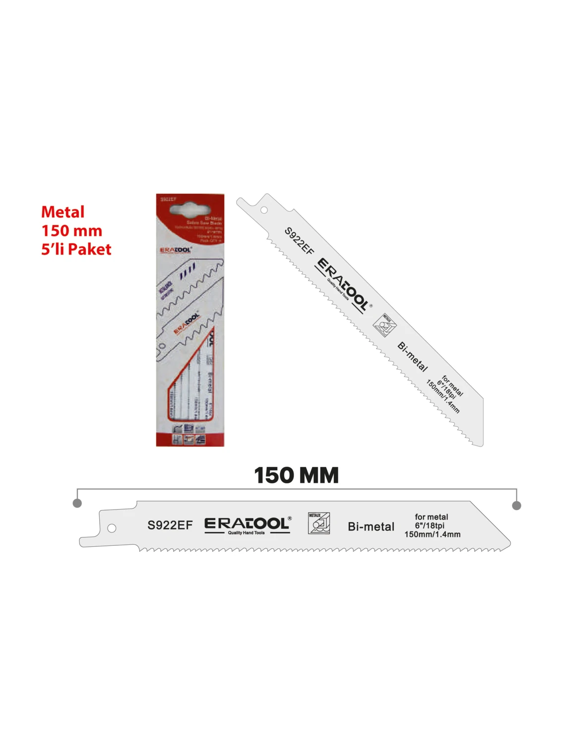 Tilki Kuyruğu Tes.ağzı S922EF Metal Pk:5 ERA51805