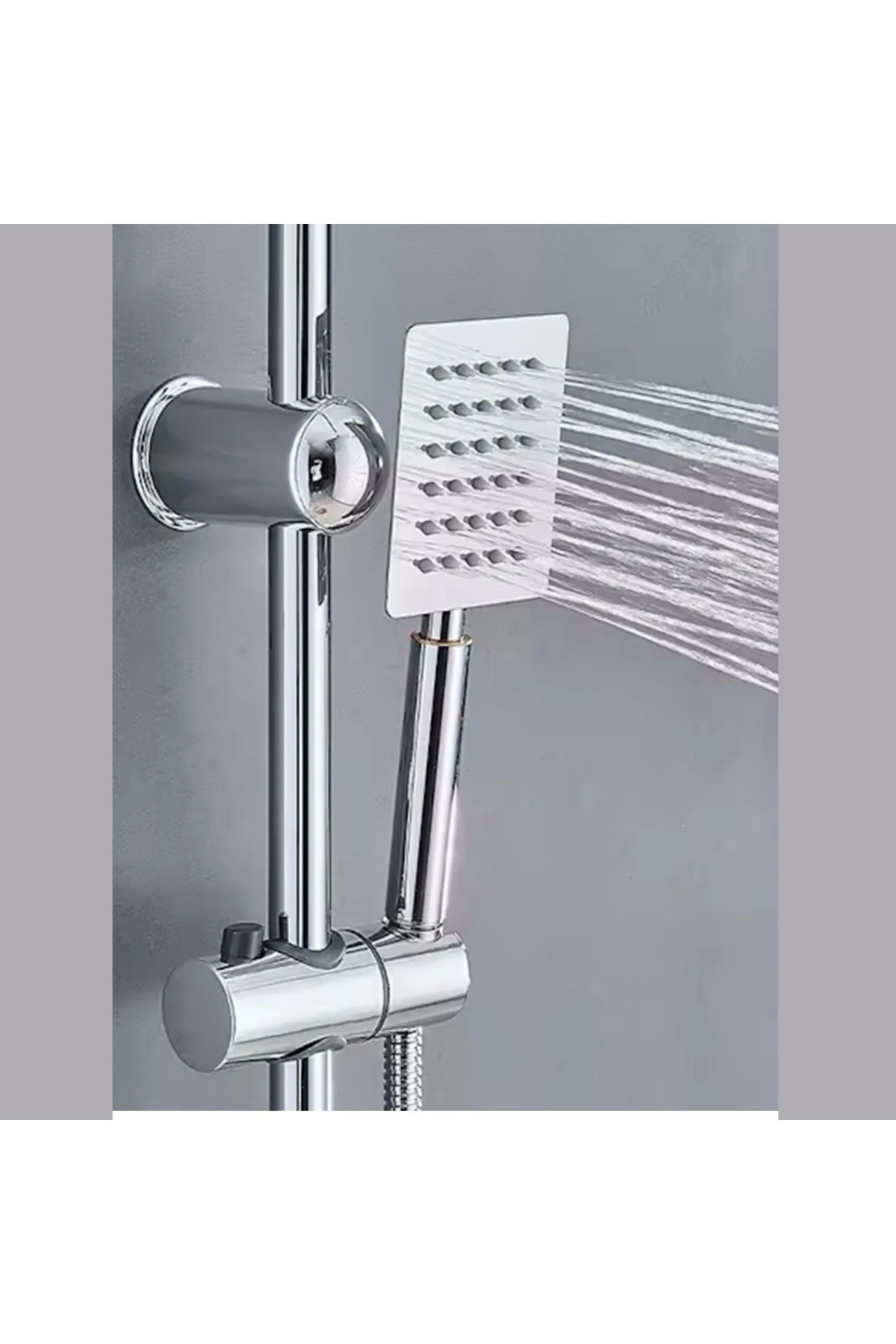 304 Paslanmaz Yağmurlama Robot Duş Seti Metal El Ve *25cm* Tepe Başlık(ck titan304)