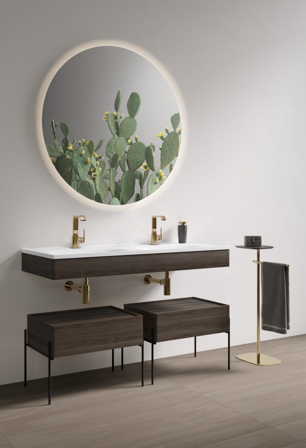 A4512323 Lavabo Sifonu, T Tipi, Altın