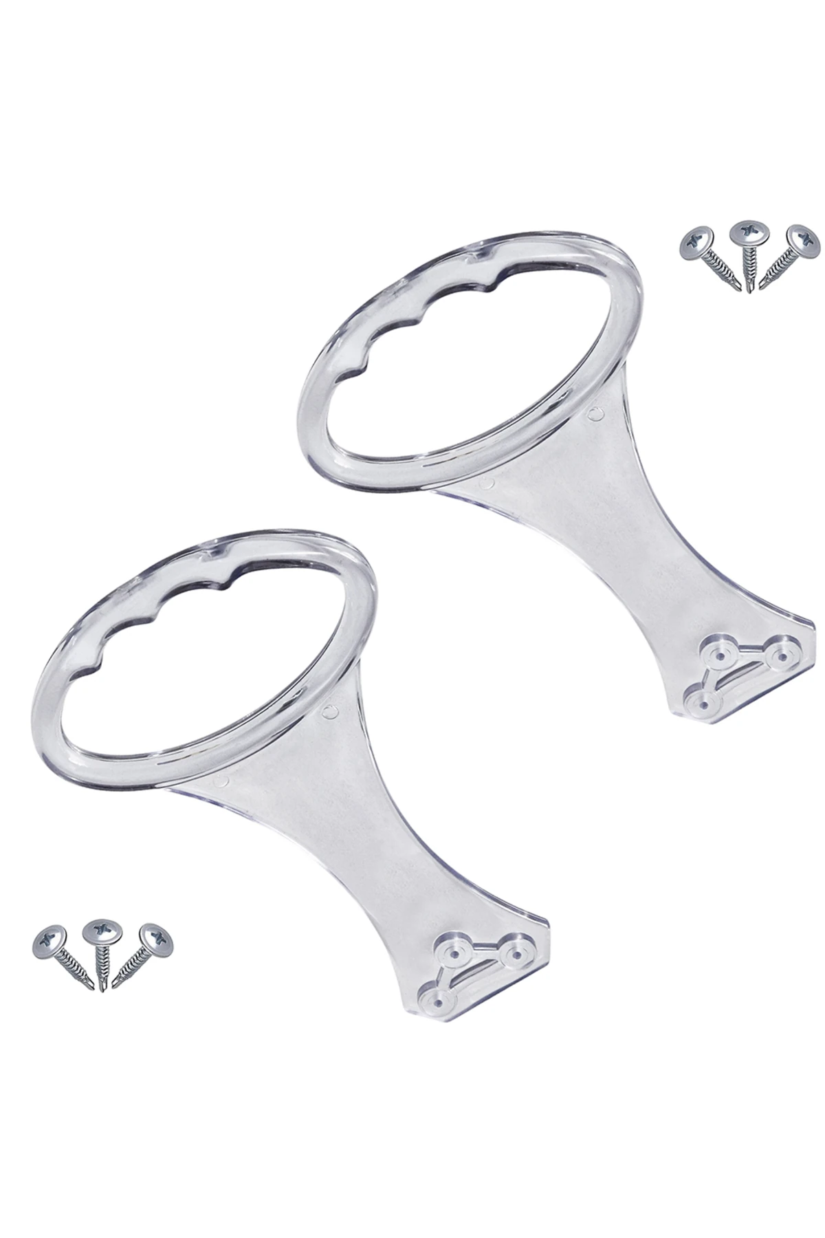 Şeffaf Plastik Baza Yatak Kulpu Esnek Kaldırma Tutma Kulp Kolu Elcek Tutacağı Kulbu -2 Adet