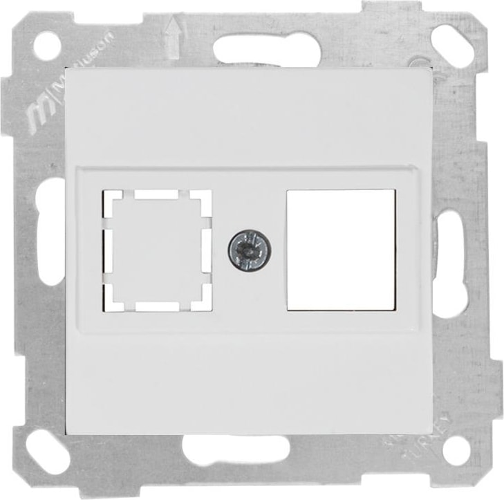 Rita Beyaz Mek+Tuş 1RJ45 (KON.SÜZ-12ADET)DATA Prizi