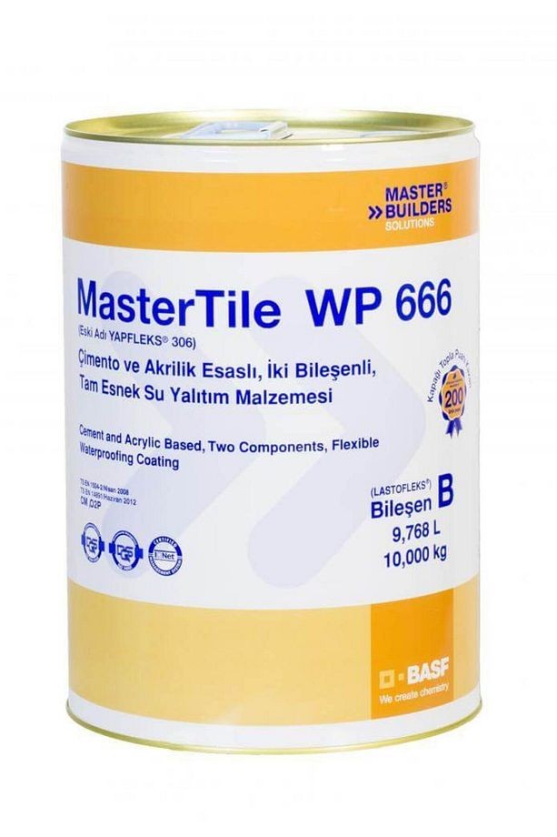 SİKA MasterTile WP 666 ® İki Bileşenli Tam Esnek Su Yalıtım Malzemesi (YAPFLEKS 306) 30 KG SET