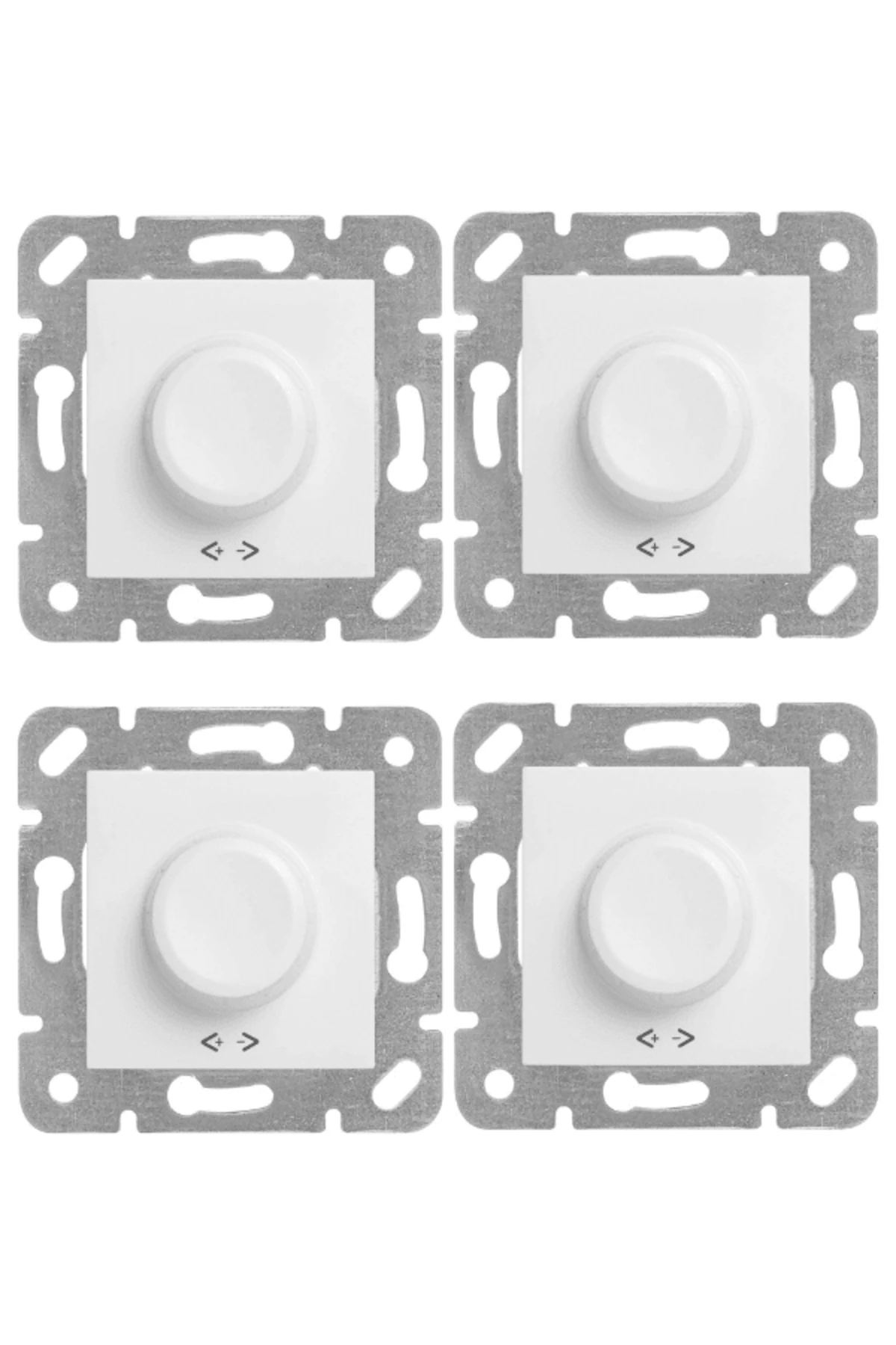 Viko Karre Rotatif Dimmer R 40-600W Beyaz (Çerçeve Dahil) 90967047 (4 Adet)