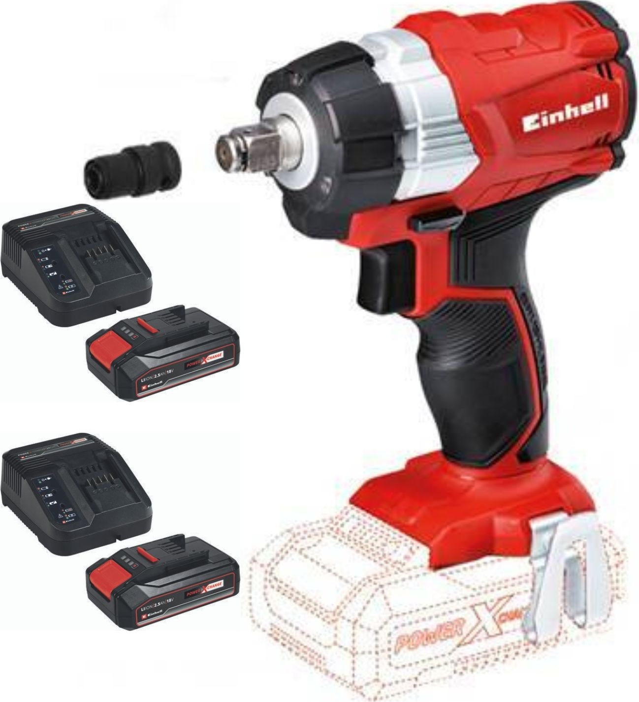 Te-Cw 18 Li Bl 2X2.5AH Akülü Somun Sıkma Sökme Makinesi