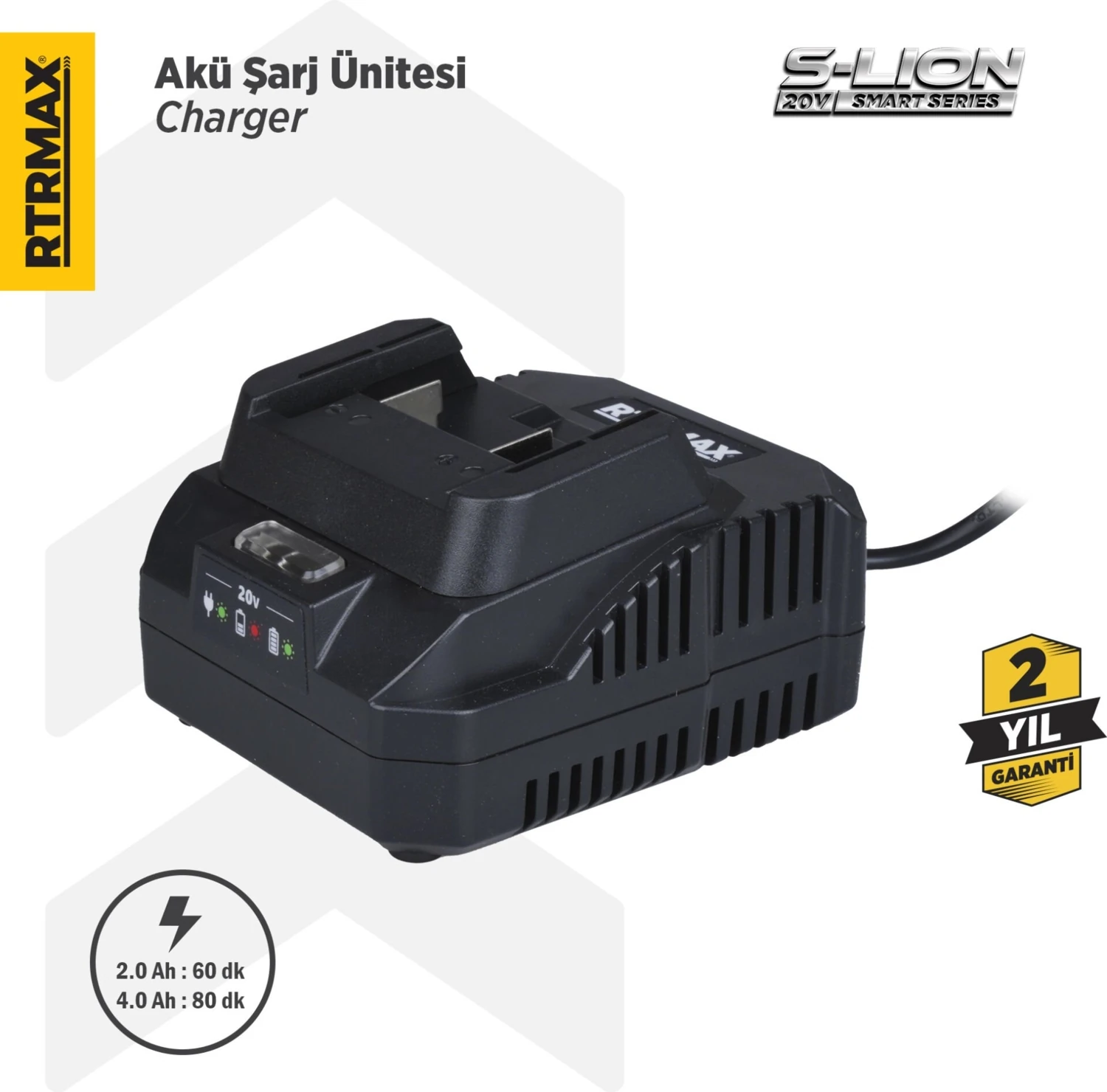 RTS5008 Akü Şarj Cihazı/Ünitesi 20V 2.2A S-Lion