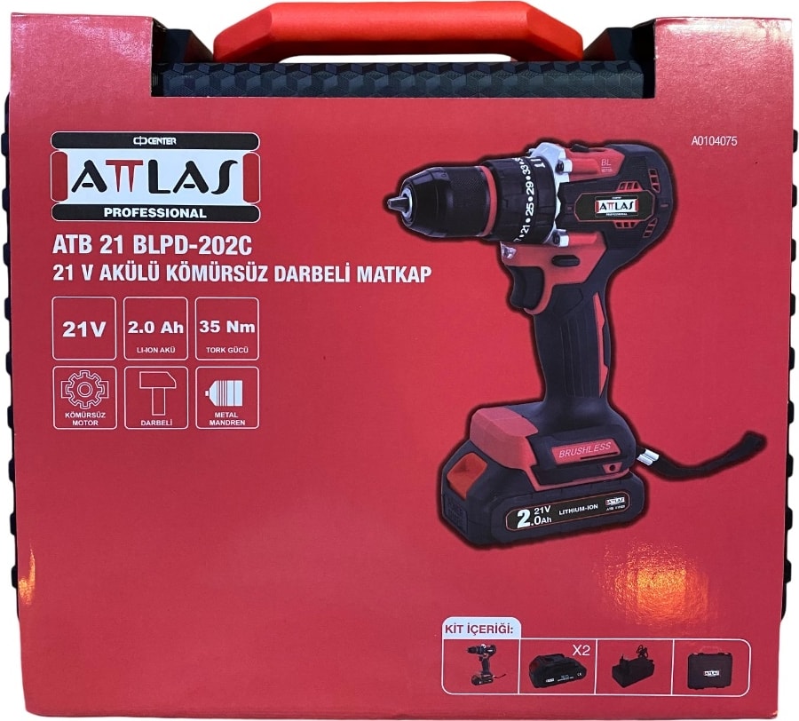 Atb 21 BLPD-202C 21V 2x2.0 Ah Çift Akülü Kömürsüz Darbeli Matkap - A0104075