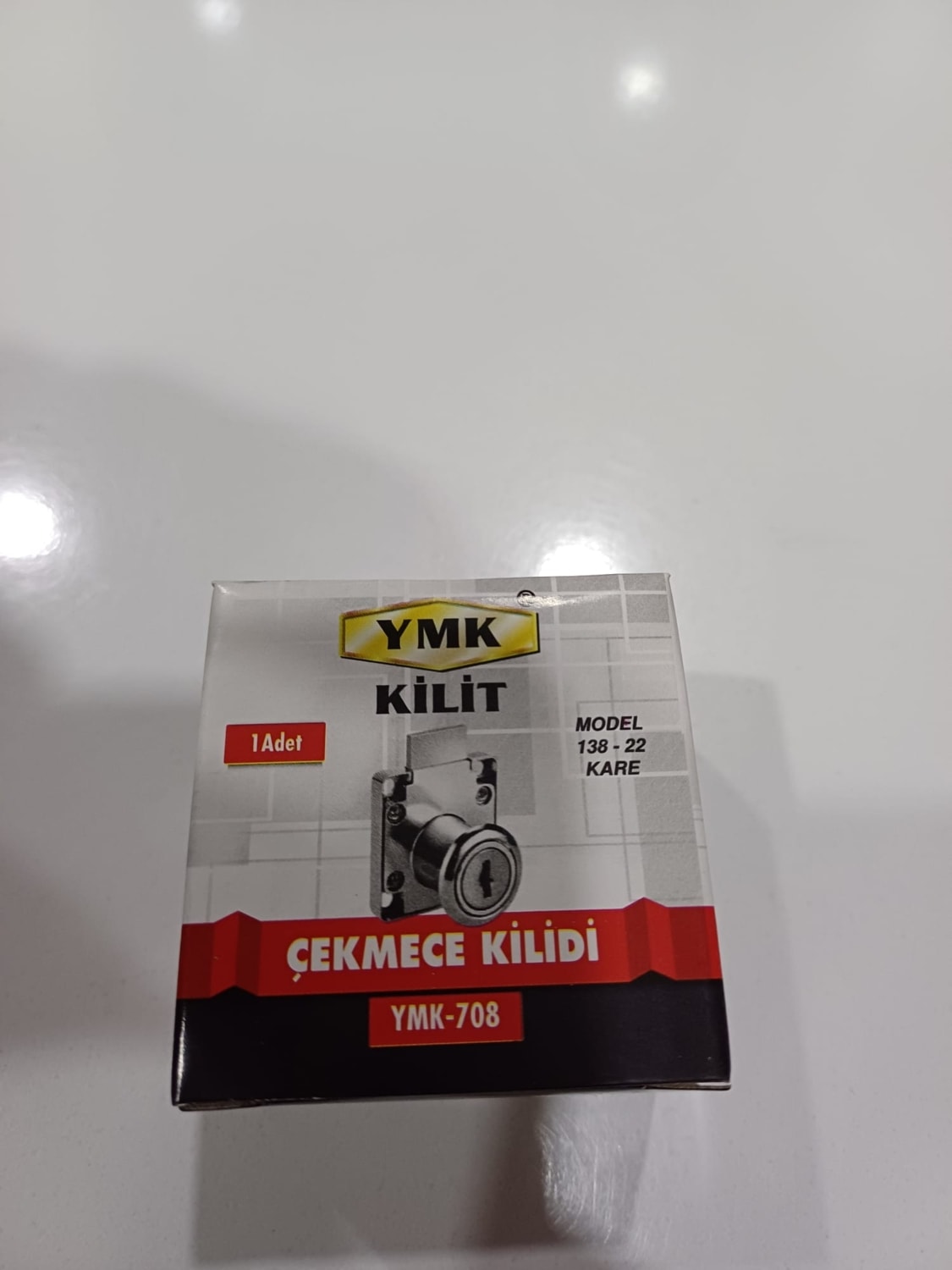 Kare Çekmece Kilidi Krom Anahtar