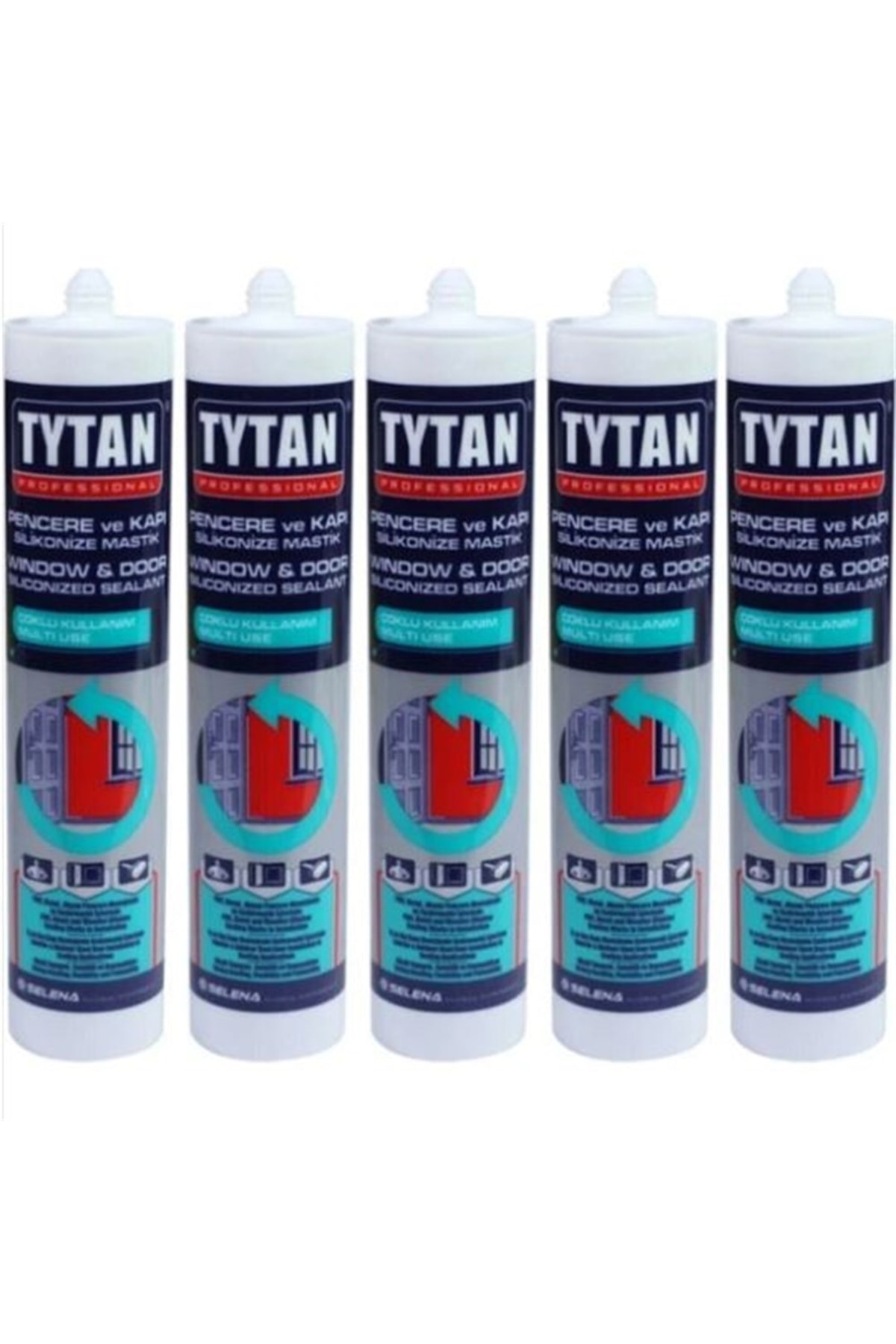 Beyaz Silikonize Mastik 500 Gr ( 5 Adet )