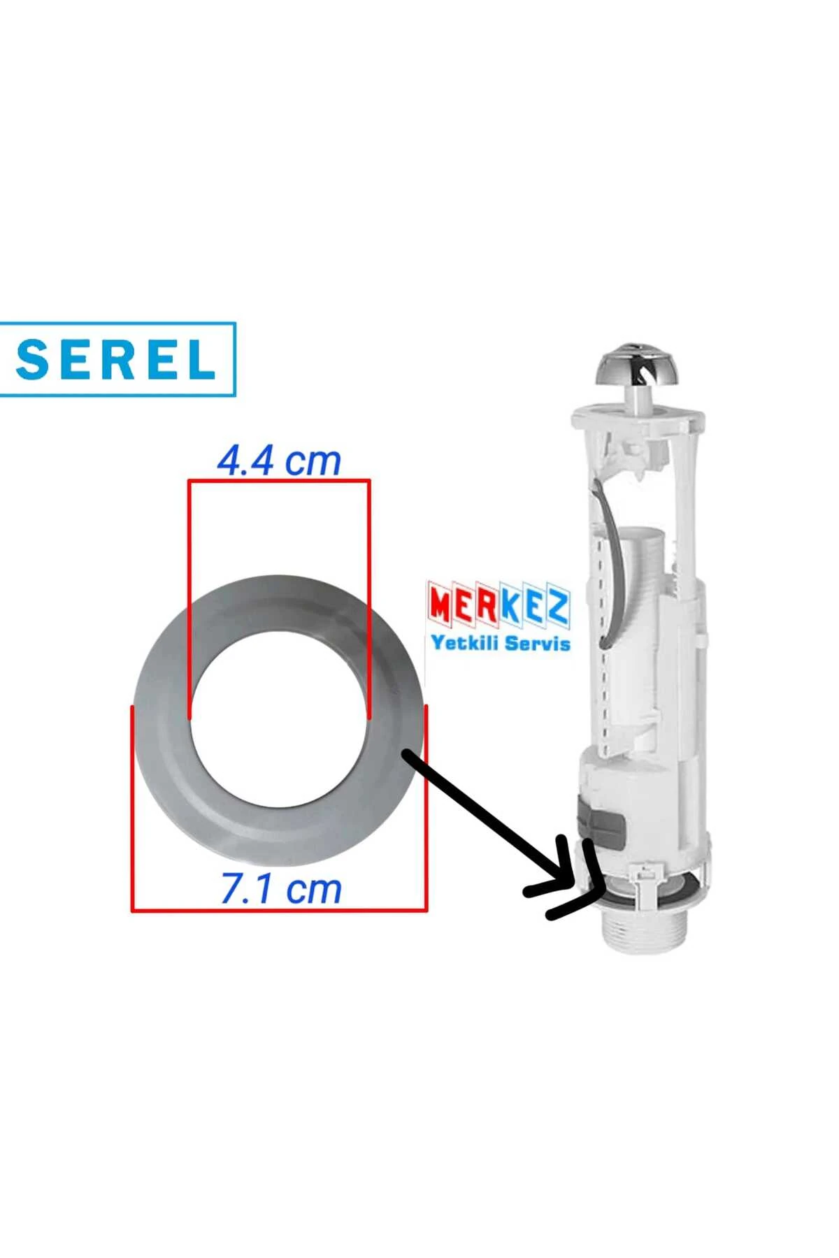 Serel Klozet Basmalı Rezervuar Iç Takımı Contası