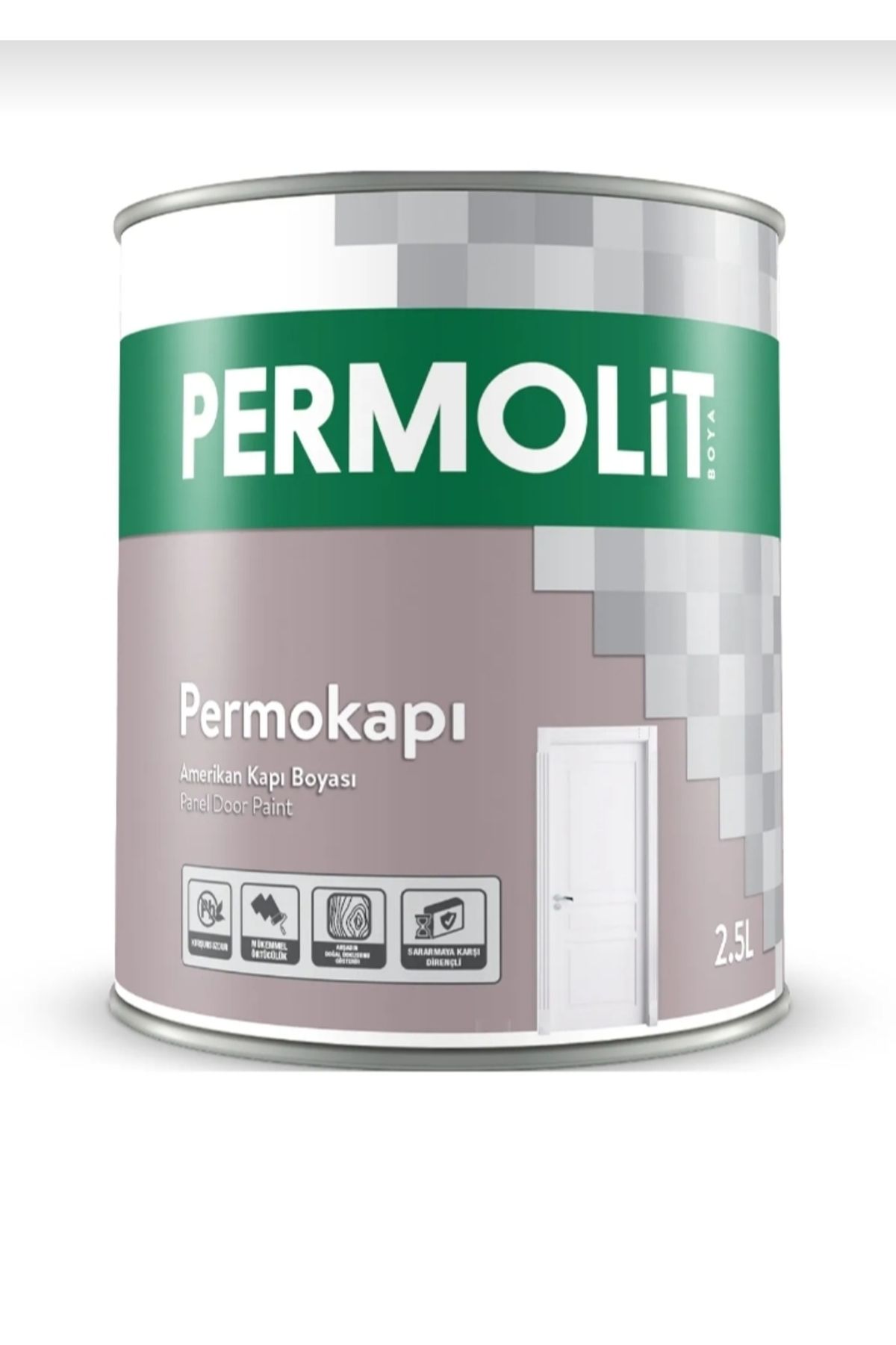OZKUVVET permokapı Amerikan kapı boyası 2.5 lt 3.5kg beyaz