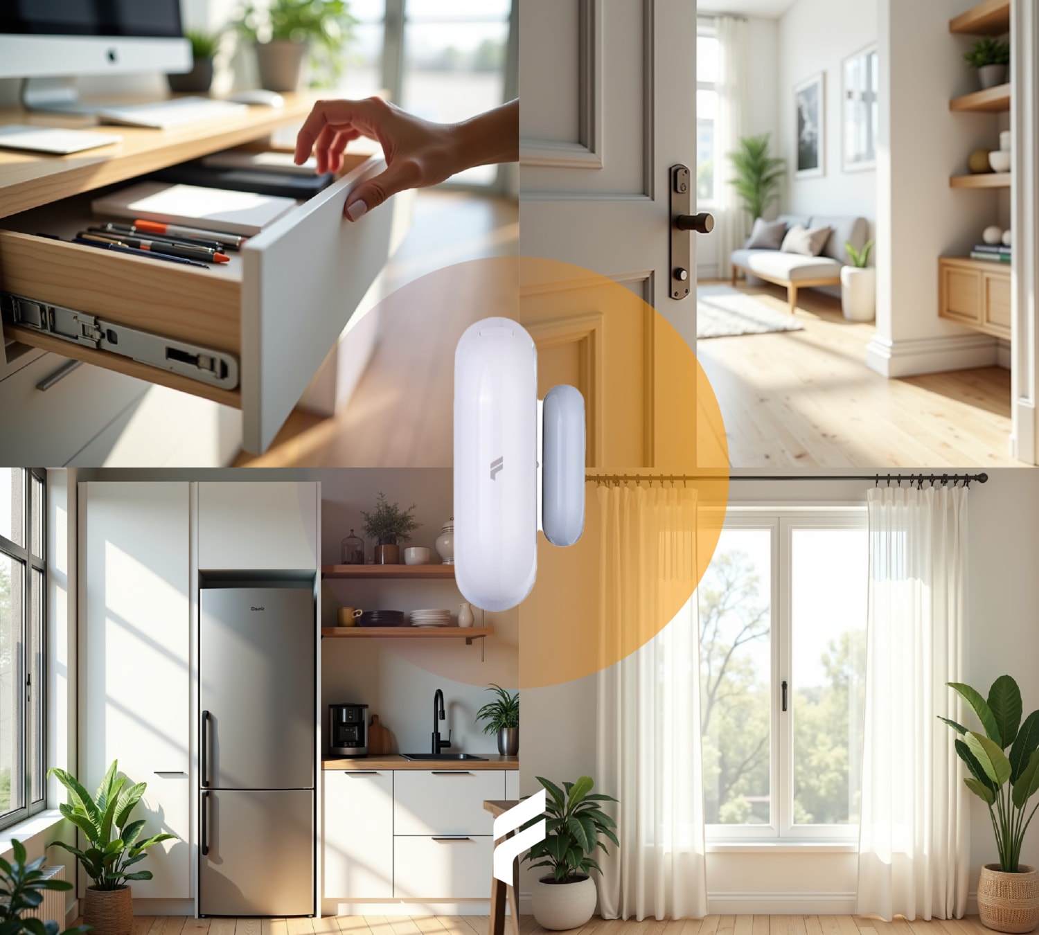 Akıllı Kablosuz Kapı Pencere Sensörü, Wifi, Mobil Bildirim, Uzaktan Takip, 2 Yıl Garantili, Google Asistan Ve Tuya Destekli