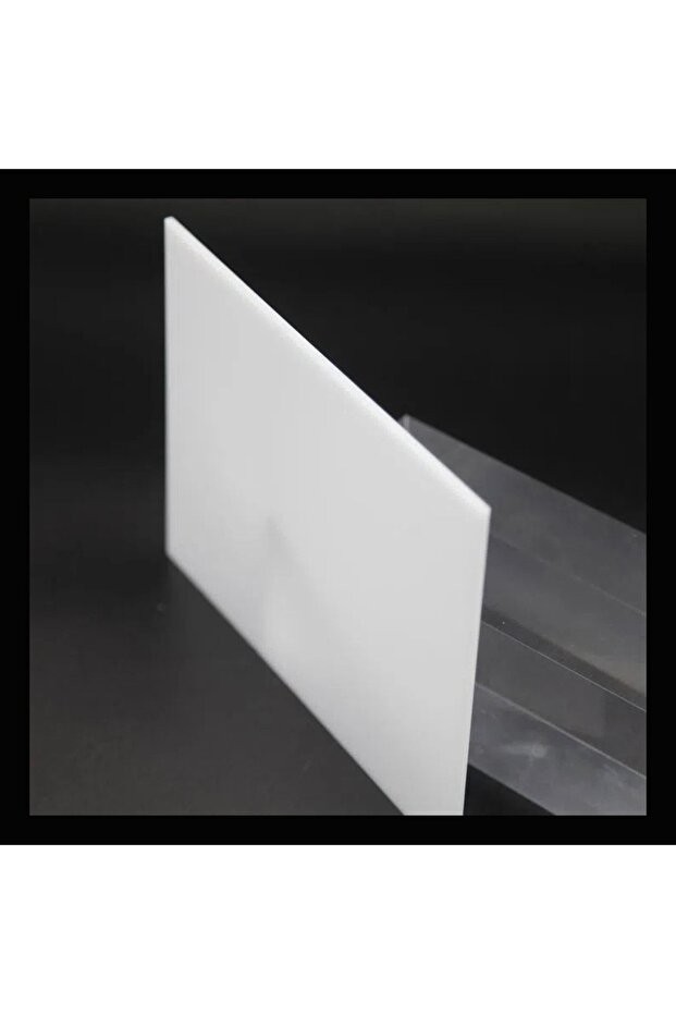 Opak Beyazı Pleksi Levha 2,8mm~3mm Pleksiglass 25cmx25cm