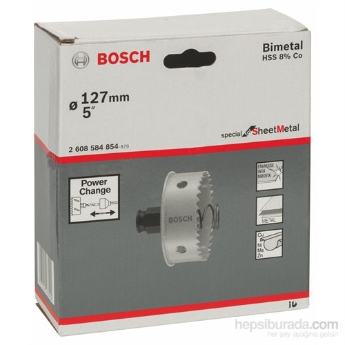 BOSCH - Saç Metal İçin Delik Açma Testeresi (Panç) - 127 Mm, 5"
