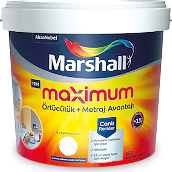Maximum Silikonlu İpek Mat Duvar Boyası 7.5 lt 10 kg