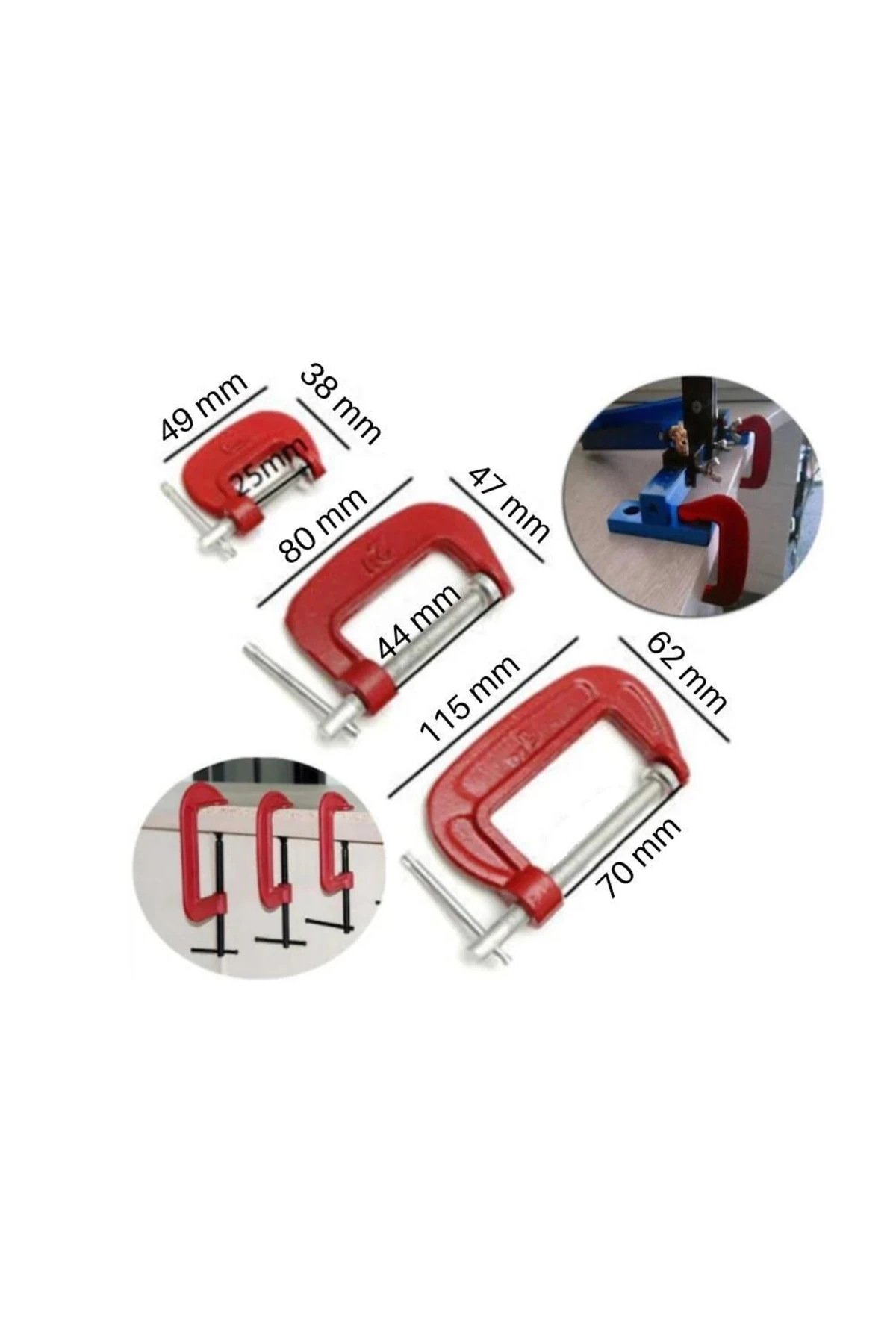 3 Parça Mengene Işkence Hobi Seti 3 Lü Mengene Set