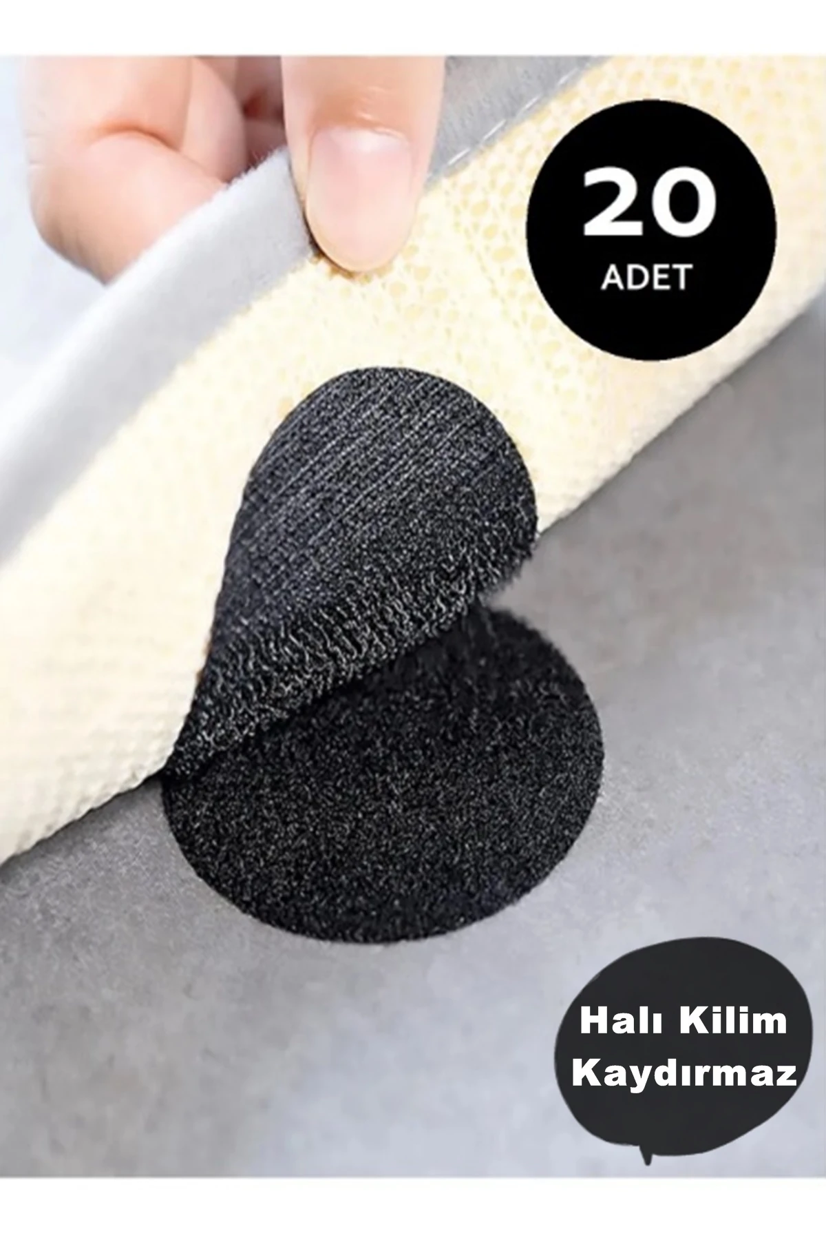 20 Adet Halı Kilim Koltuk Örtüsü Kaydırmaz Sabitleyici Cırt Yıkanabilir Kendinden Yapışkanlı Ped