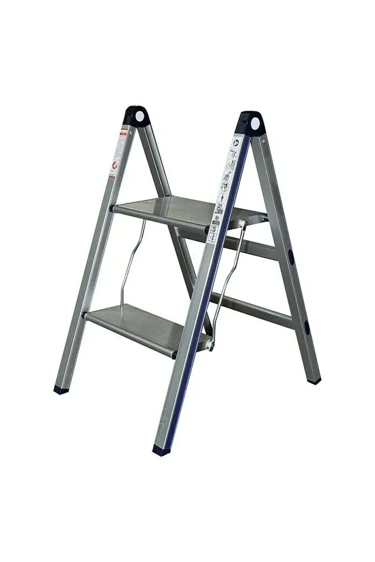 Katlanabilir Ev Ofis Tipi Merdiven 2 Basamaklı Alüminyum Metal Katlanan Merdiven Folding Ladder