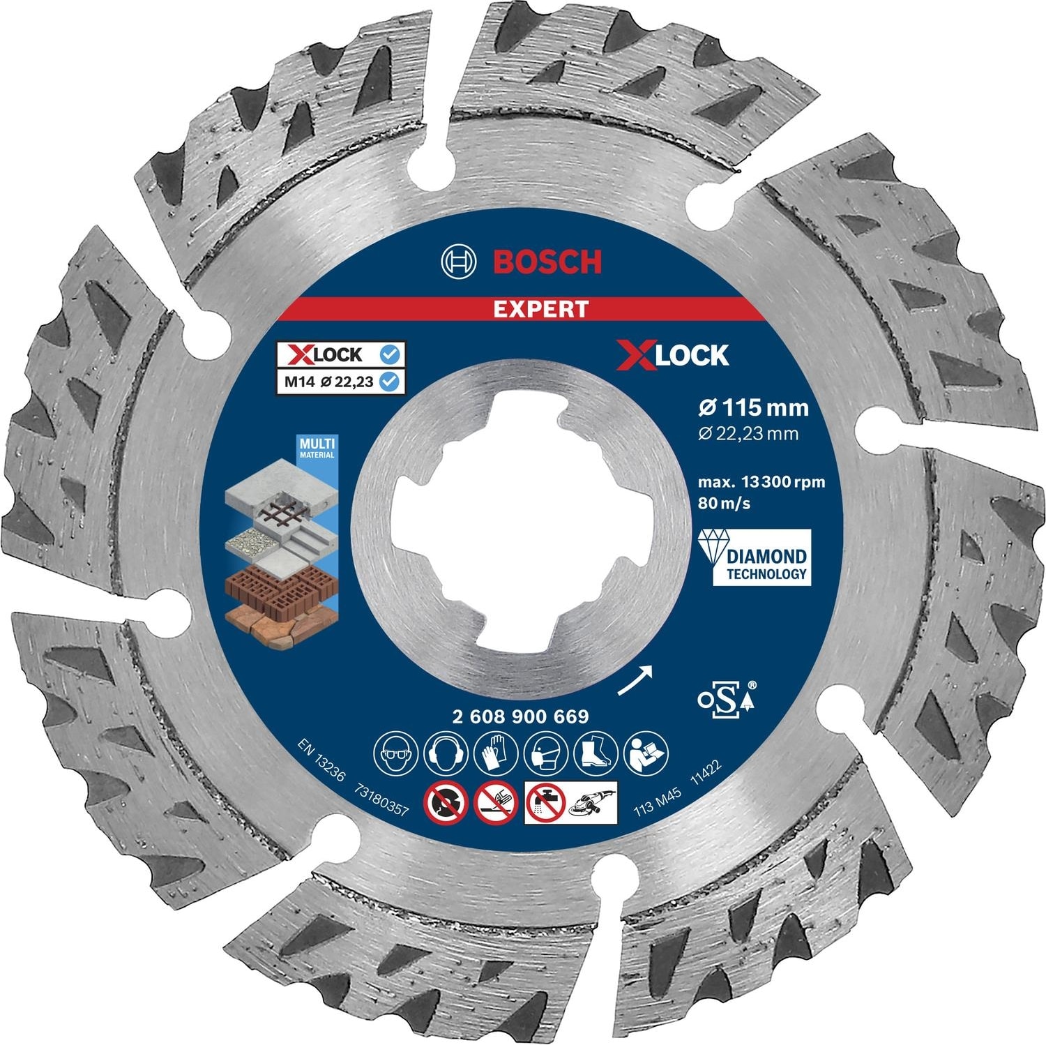 BOSCH Exp X-Lock Multimaterial Elmas Kesme 115 mm
