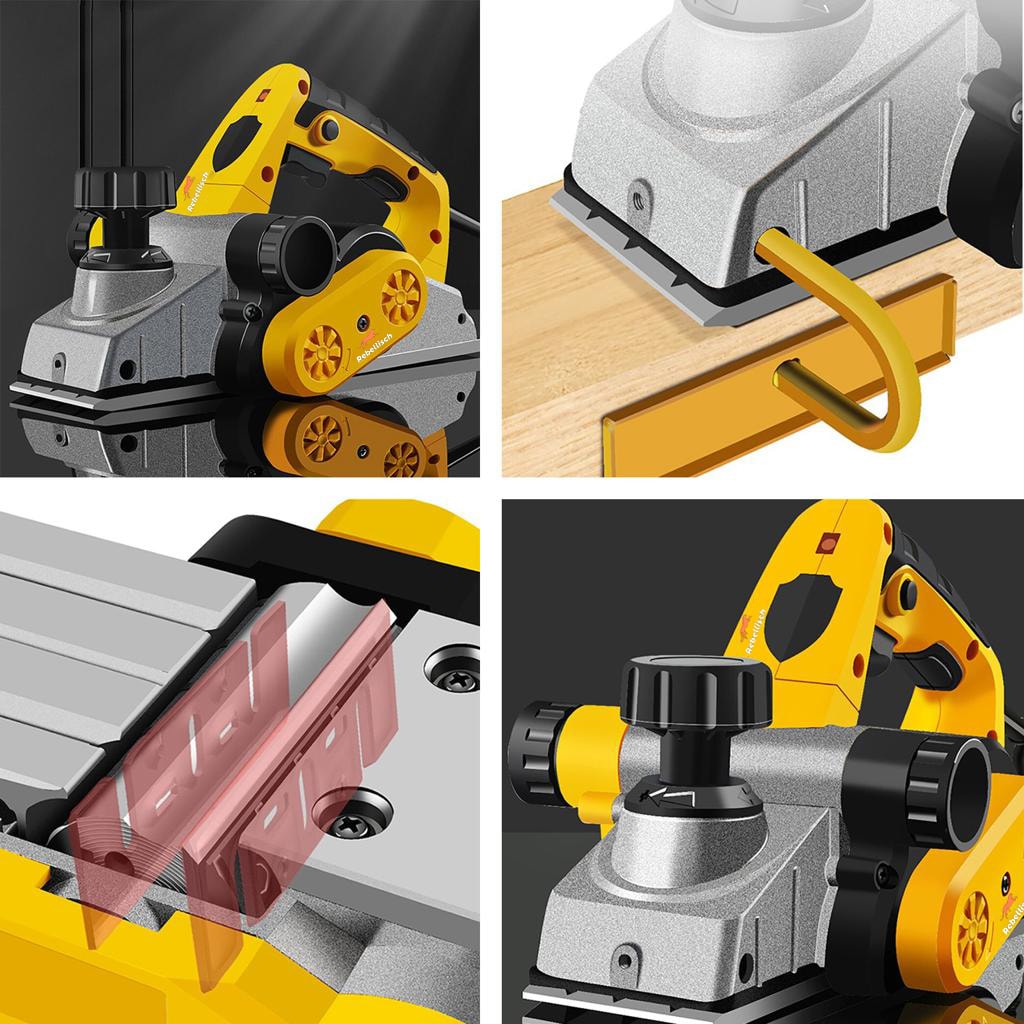 Germany Quick Premium Series 22000WFATT Bakır Sargılı Metal Şanzıman Çift Bıçaklı Planya Rende Makinesi